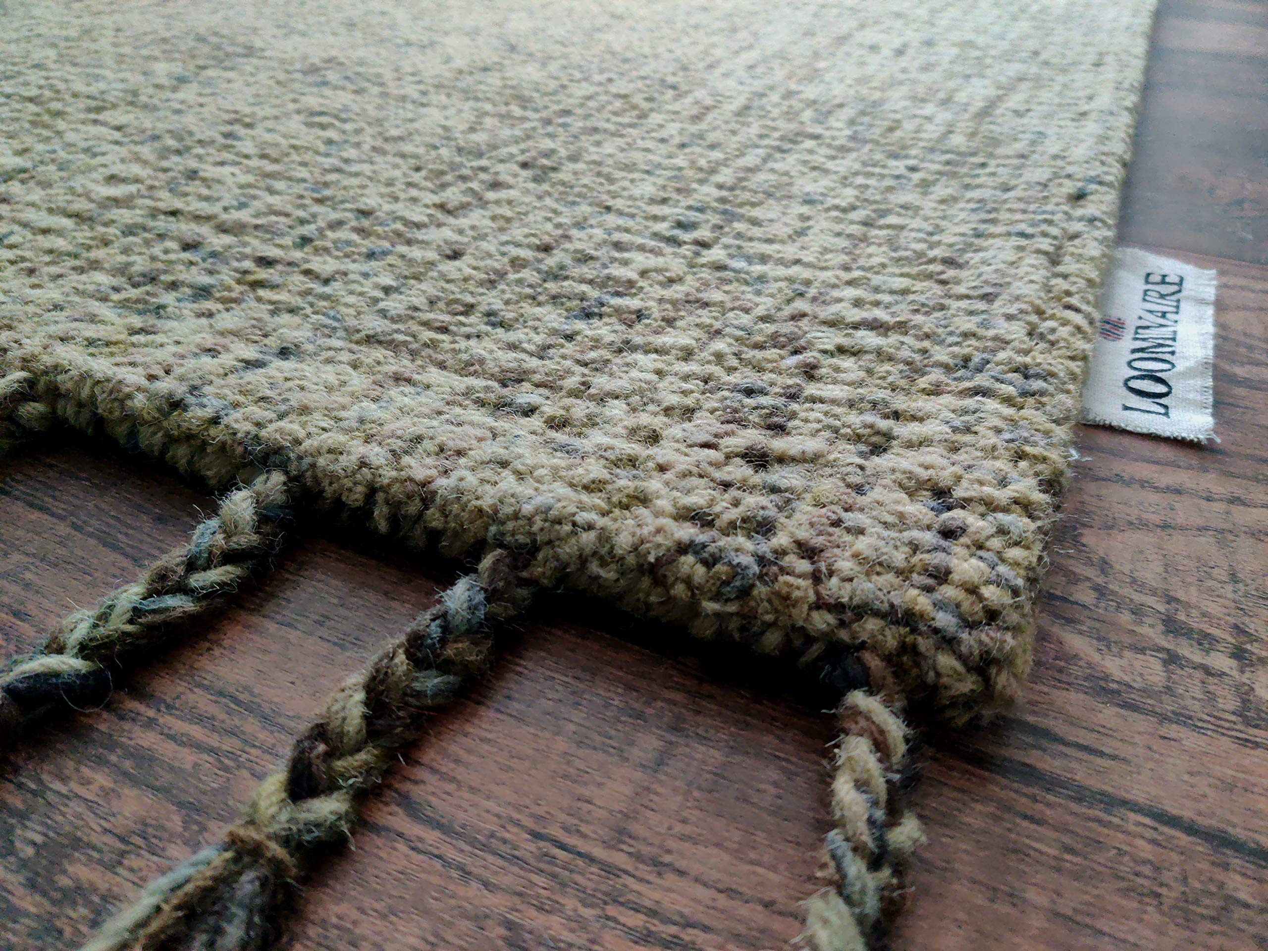 Handmade Nomad Gold Wool Natural Fiber Rug - Easy Maintenance, Soft & Durable - 2'6