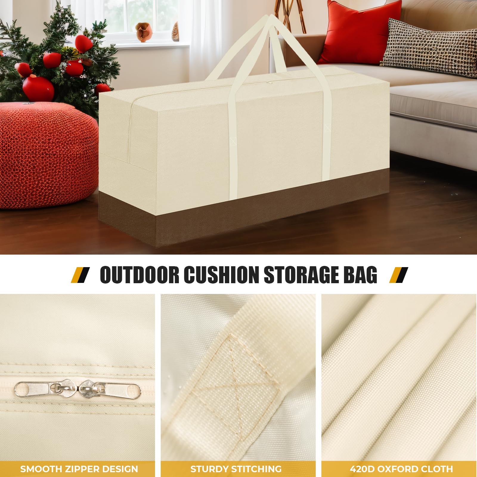 420D Waterproof Large Outdoor Cushion Storage Bag 68
