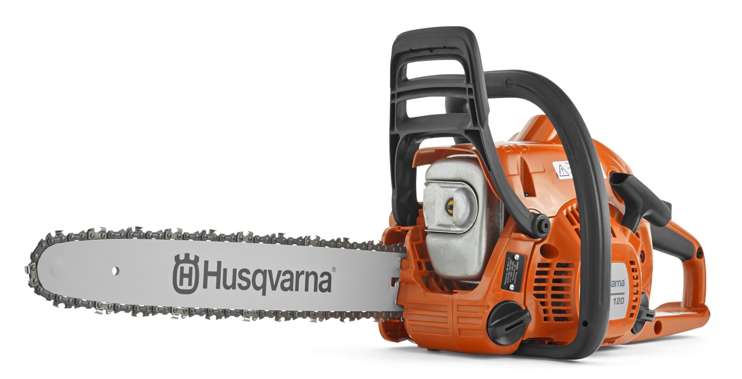 Husqvarna 120 38cc 16-Inch Gas Chainsaw - 1.8HP 2-Cycle X-Torq Engine with Automatic Oiler - Professional Wood Cutting, Tree Felling & Limbing Tool - Perfect for Homeowners, Landscapers & DIY Projects - Great Gift for Father's Day, Christmas & Handymen