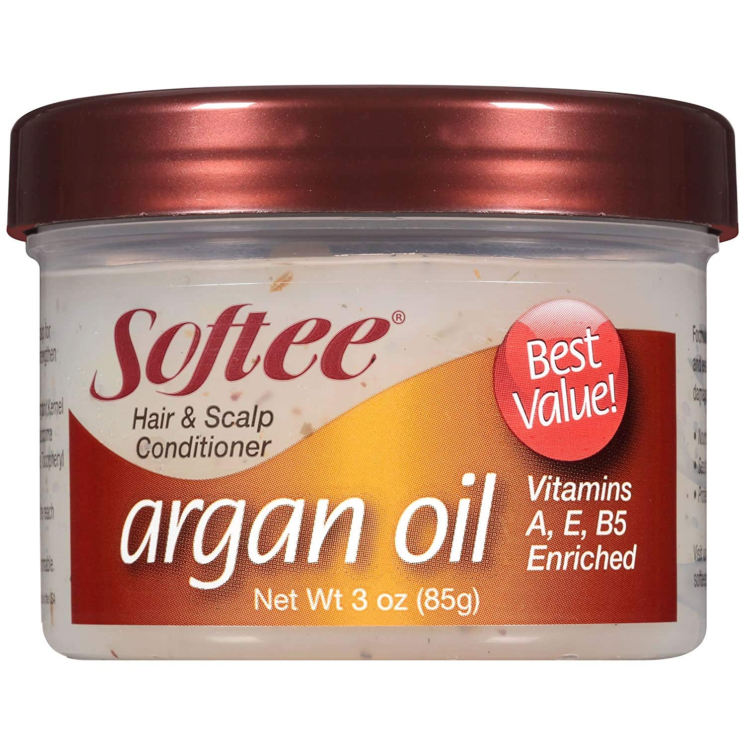 Softee Argan Oil Hair & Scalp Conditioner - 3 Oz Deep Moisturizing Treatment for Dry, Damaged Hair - Perfect for Daily Use & Salon-Quality Results at Home