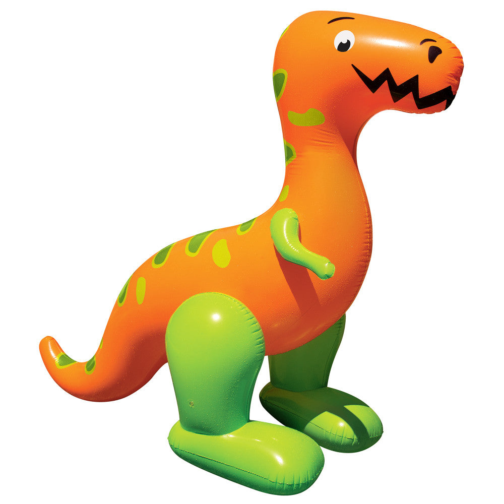 Banzai T-Rex Terror Mondo Sprinkler - 6.5ft Inflatable Dinosaur Water Toy for Kids Outdoor Summer Fun, Backyard Water Play, Pool Party Games