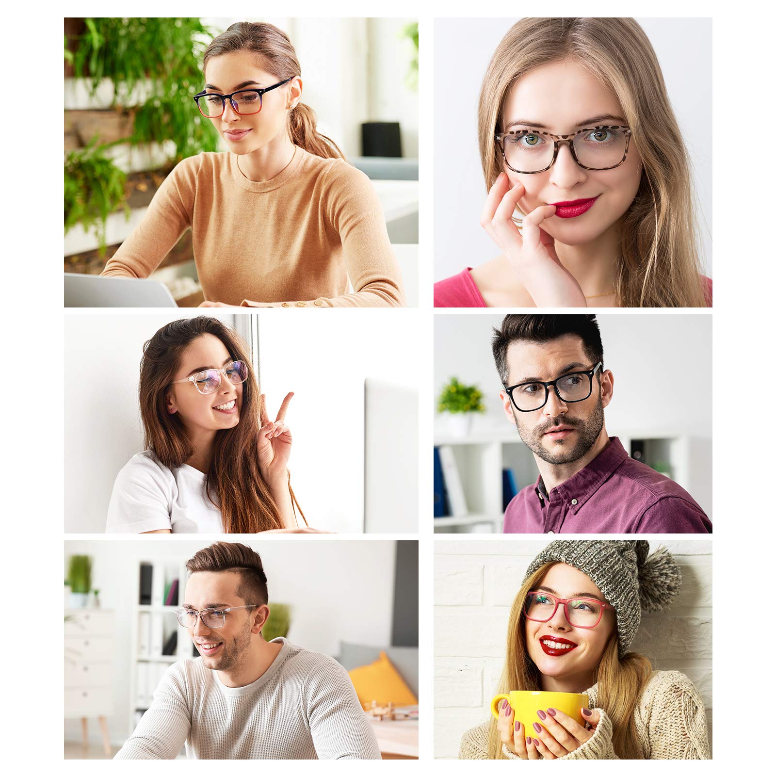 MIGSIR Blue Light Blocking Glasses for Computer & Gaming - Anti Eye Strain Glasses for Women & Men - Reduce Digital Eye Fatigue for Work, Study & Screen Time
