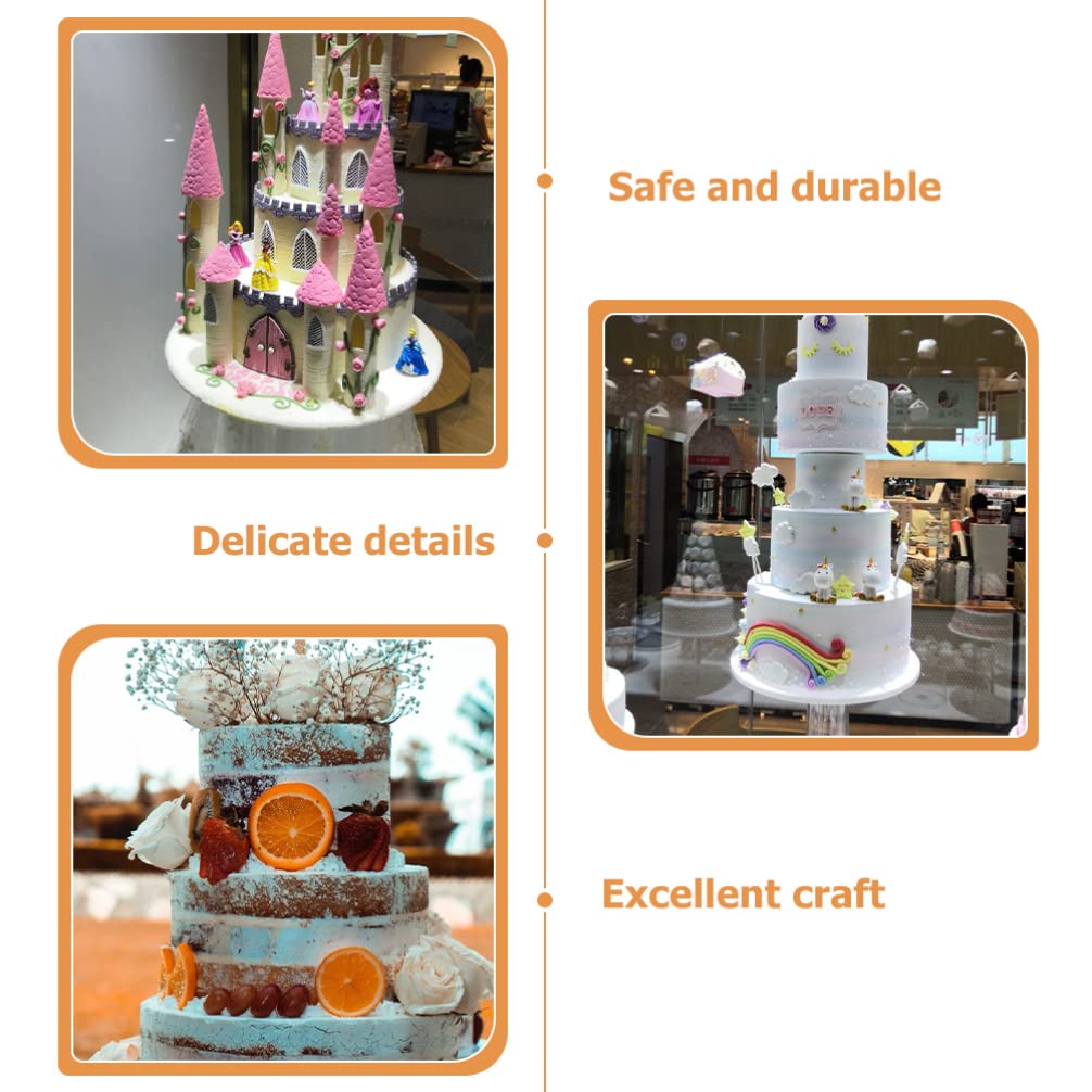 DOITOOL 4-Tier Round Foam Cake Dummies Set for Wedding & Decorating (6, 8, 10, 12 Inch White) - Perfect for Cake Decorating Practice, Wedding Displays & Arts & Crafts Projects