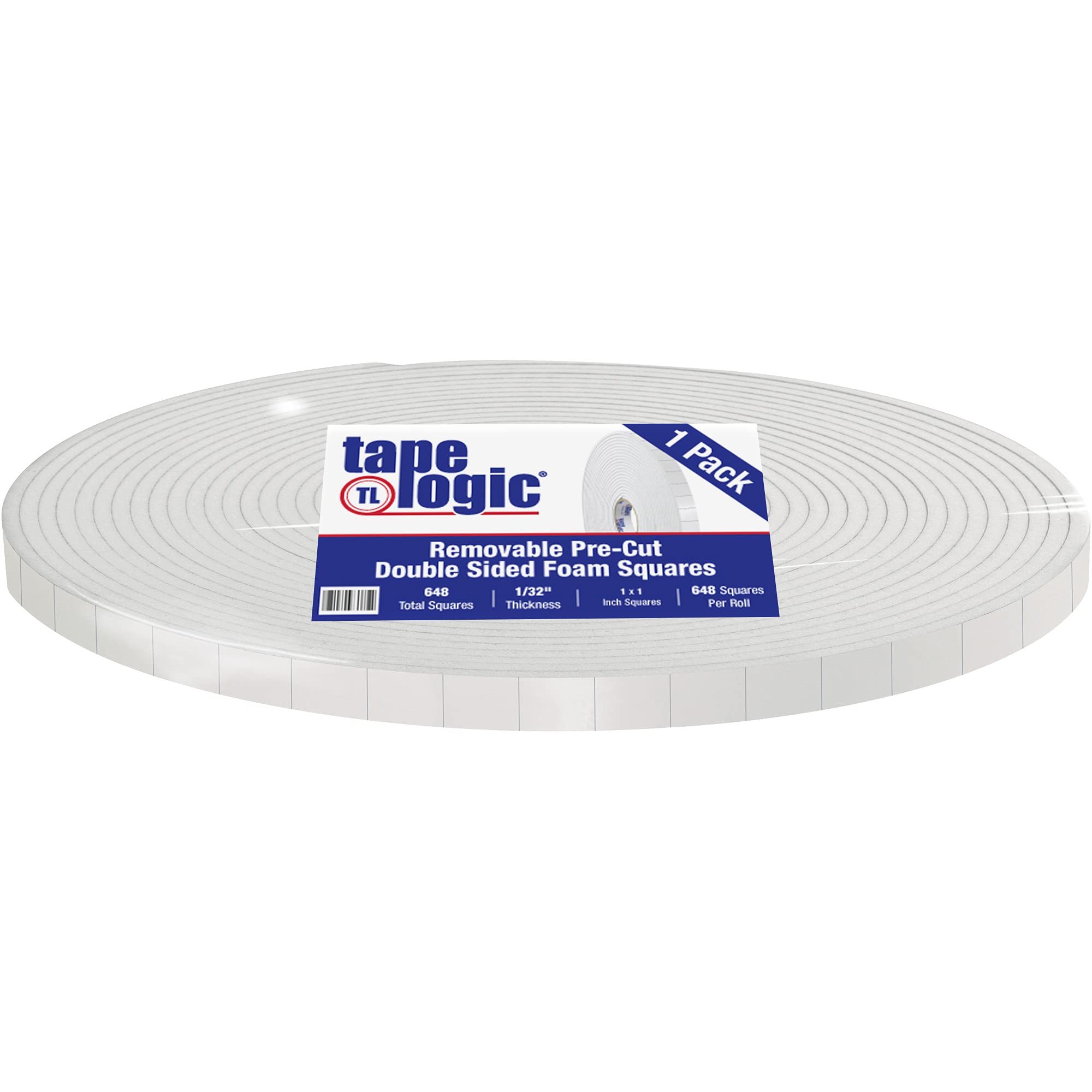 Tape Logic Aviditi Removable Double Sided Foam Squares, 3/4 x 3/4 Inch, 1/32