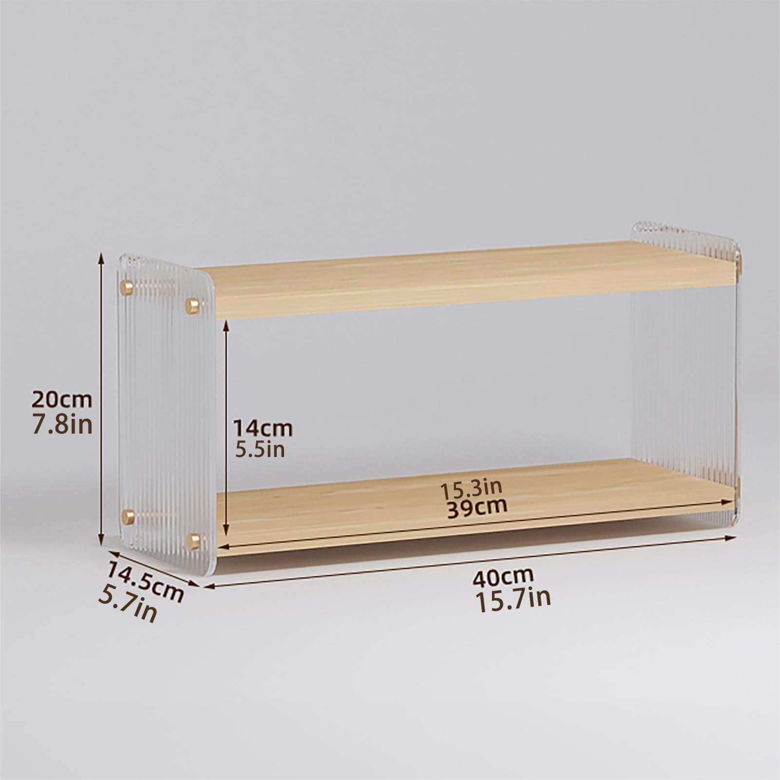 LiTY 2-Tier Acrylic Coffee Station Organizer - Kitchen Countertop & Coffee Bar Storage for Mugs, Cups, Coffee Beans, Syrup & Stirrers - Perfect for Home, Office & Cafe Organization