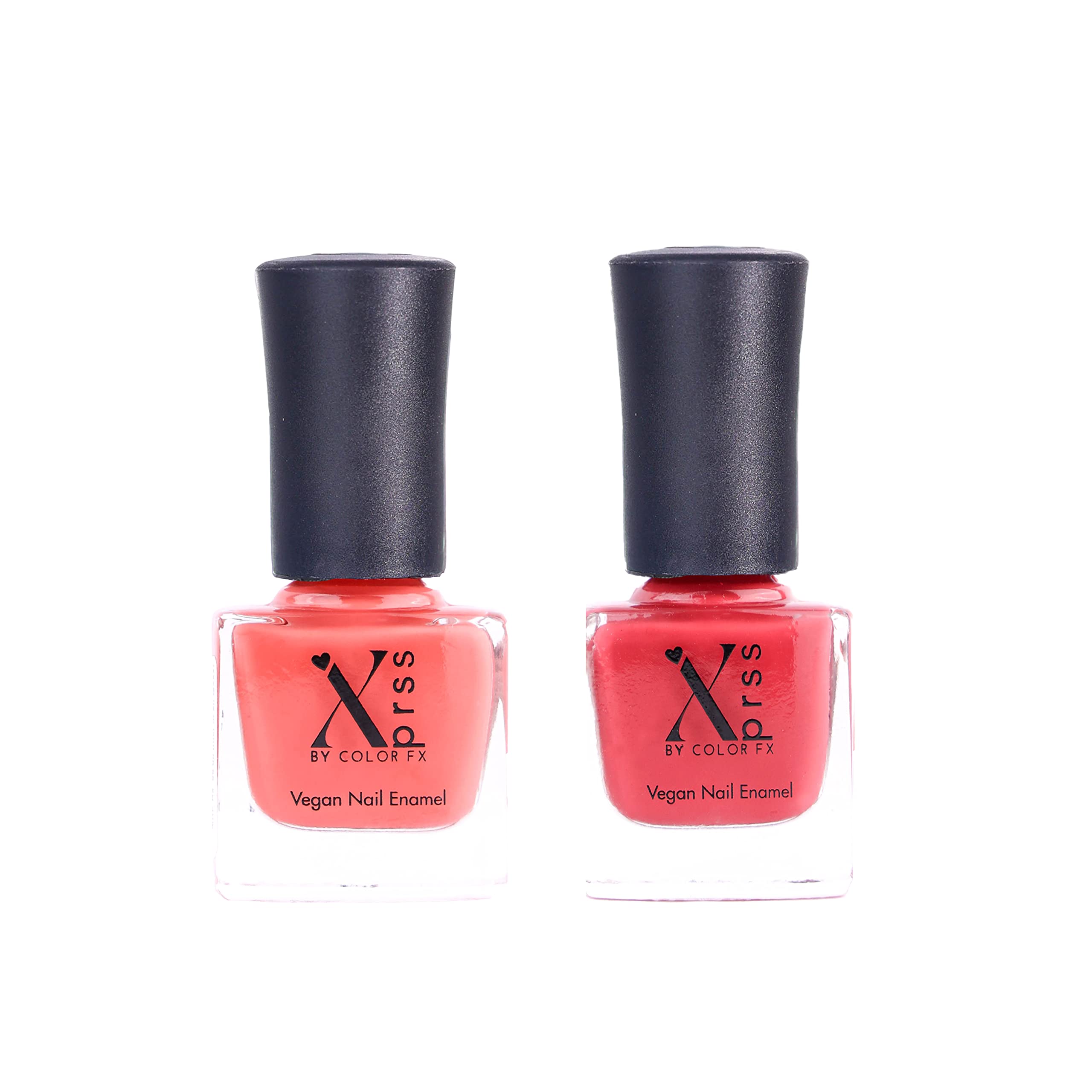 Vegan Non-UV Gel Nail Polish Set - Coral & Strawberry Pink (303-304) | Glossy Gel-Like Finish, 21 Toxin-Free Formula, Long Lasting & Non-Yellowing | Perfect for Manicures, Pedicures, Nail Art & Salon-Quality Home Nails
