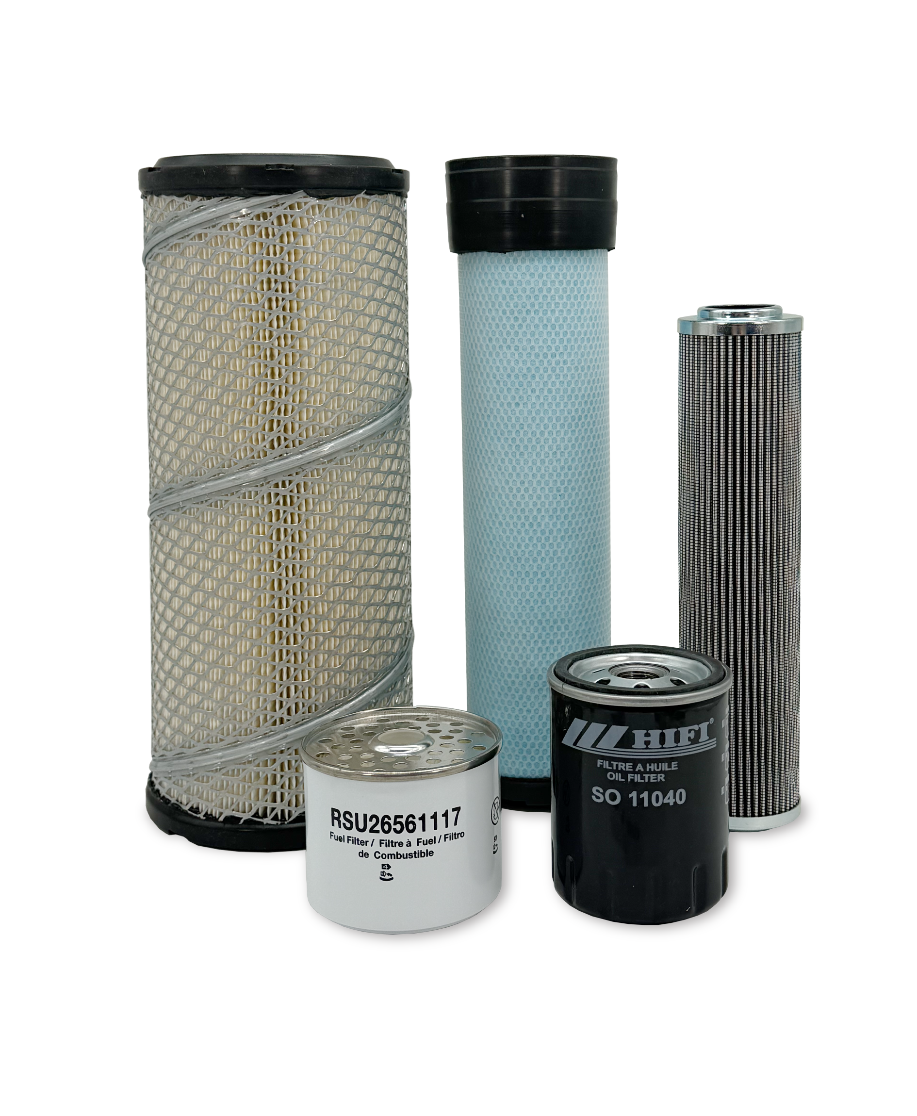 HERO® Maintenance Filter Kit for Takeuchi TW50 Wheel Loader - Air, Oil, and Hydraulic Filters - Perfect for Construction Equipment Maintenance