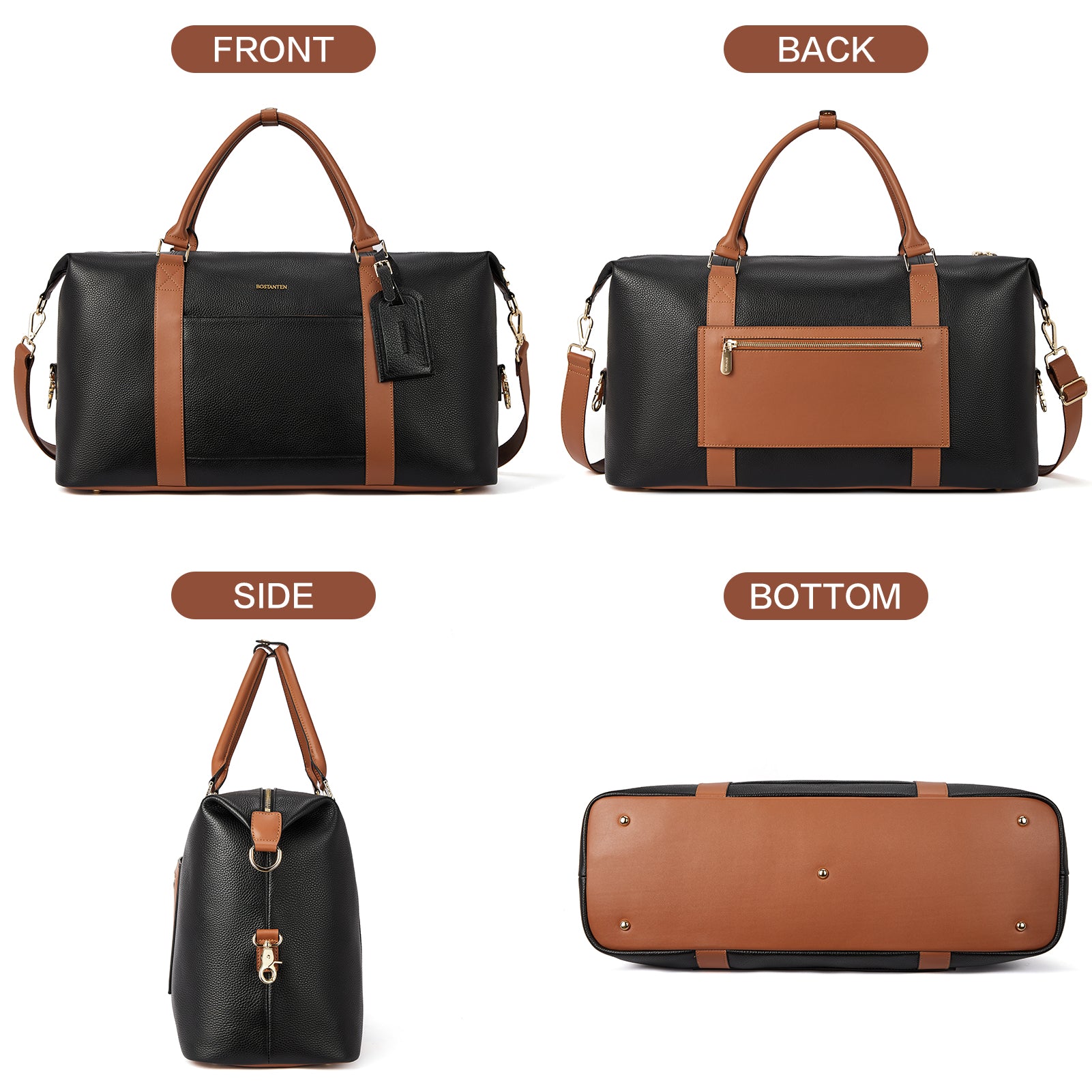 Premium Judea Travel Duffle Bag - Full Grain Italian Leather Carry-On for Business & Weekend Trips - Flight Friendly Luggage for Men & Women