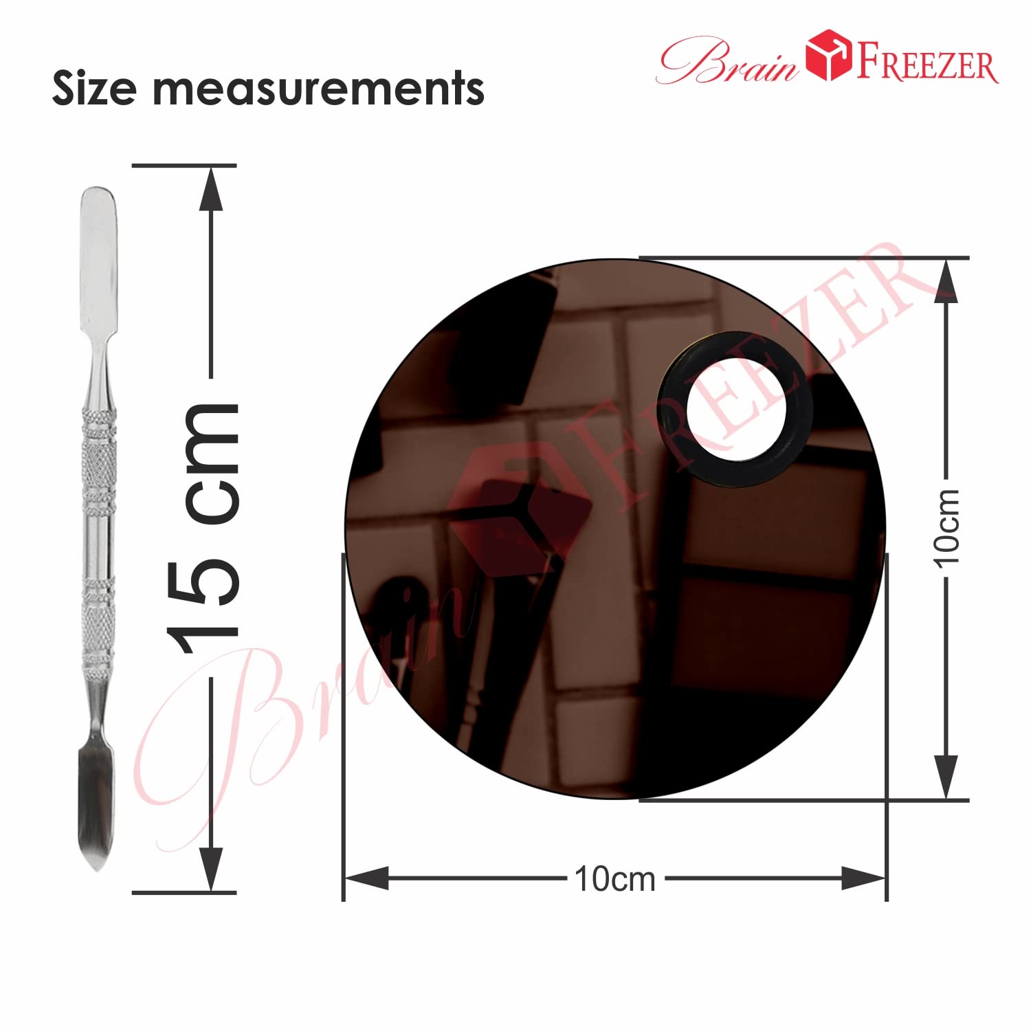 Shiny Makeup Palette with Stainless Steel Spatula - 100g Rose Gold Circle Design for Eyeshadow & Blush | Perfect for Professional Makeup Artists & Beauty Enthusiasts
