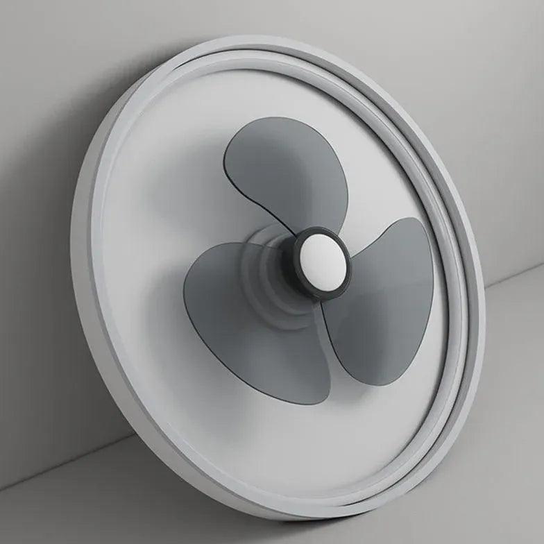 Modern Round Black Ceiling Fan with Light - Perfect for Bedroom, Living Room & Home Office Cooling & Lighting