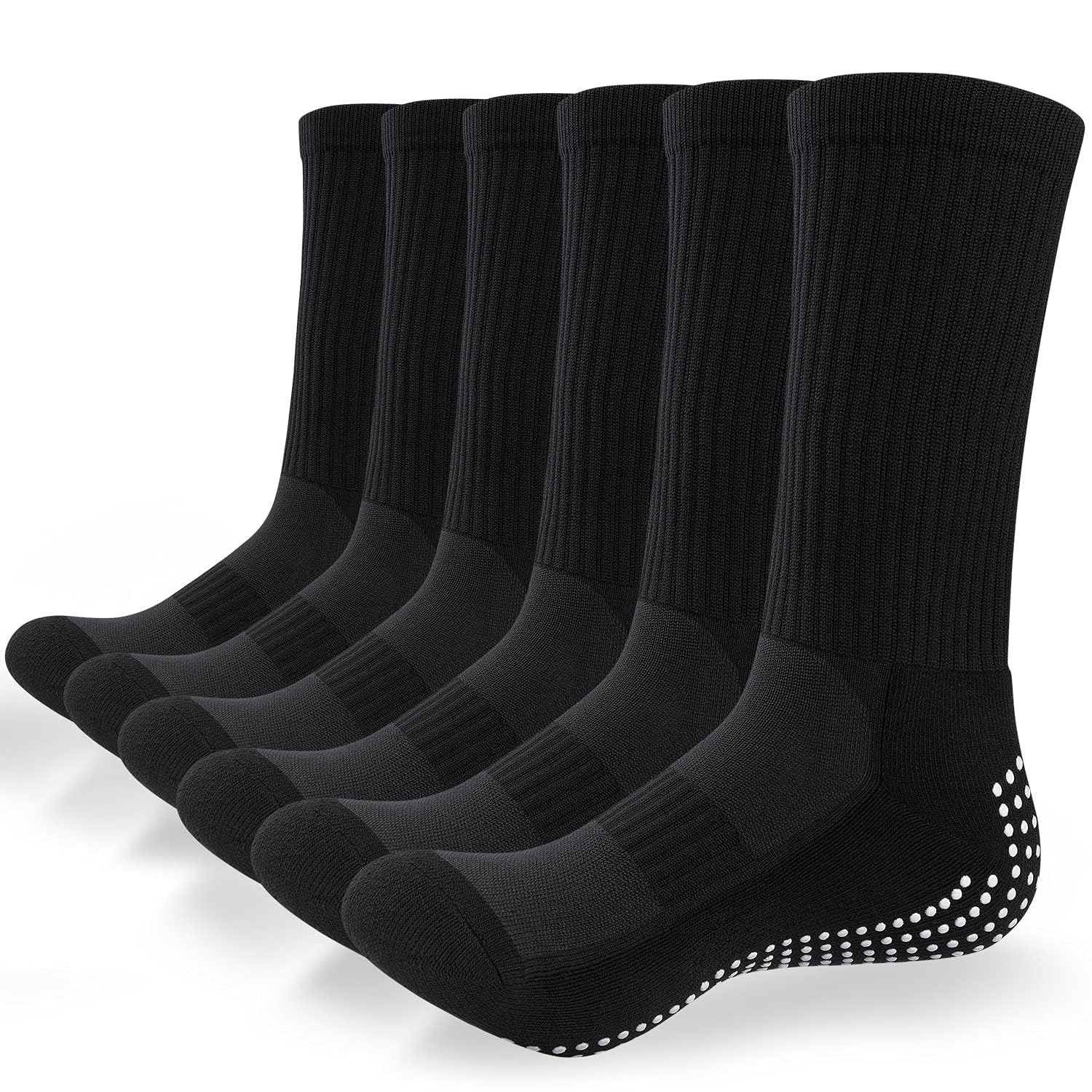 Non-Slip Grip Socks for Men & Women - Anti-Slip Soccer Socks, Yoga & Pilates Workout Socks with Traction - Perfect for Sports, Gym, Dance and Home Use