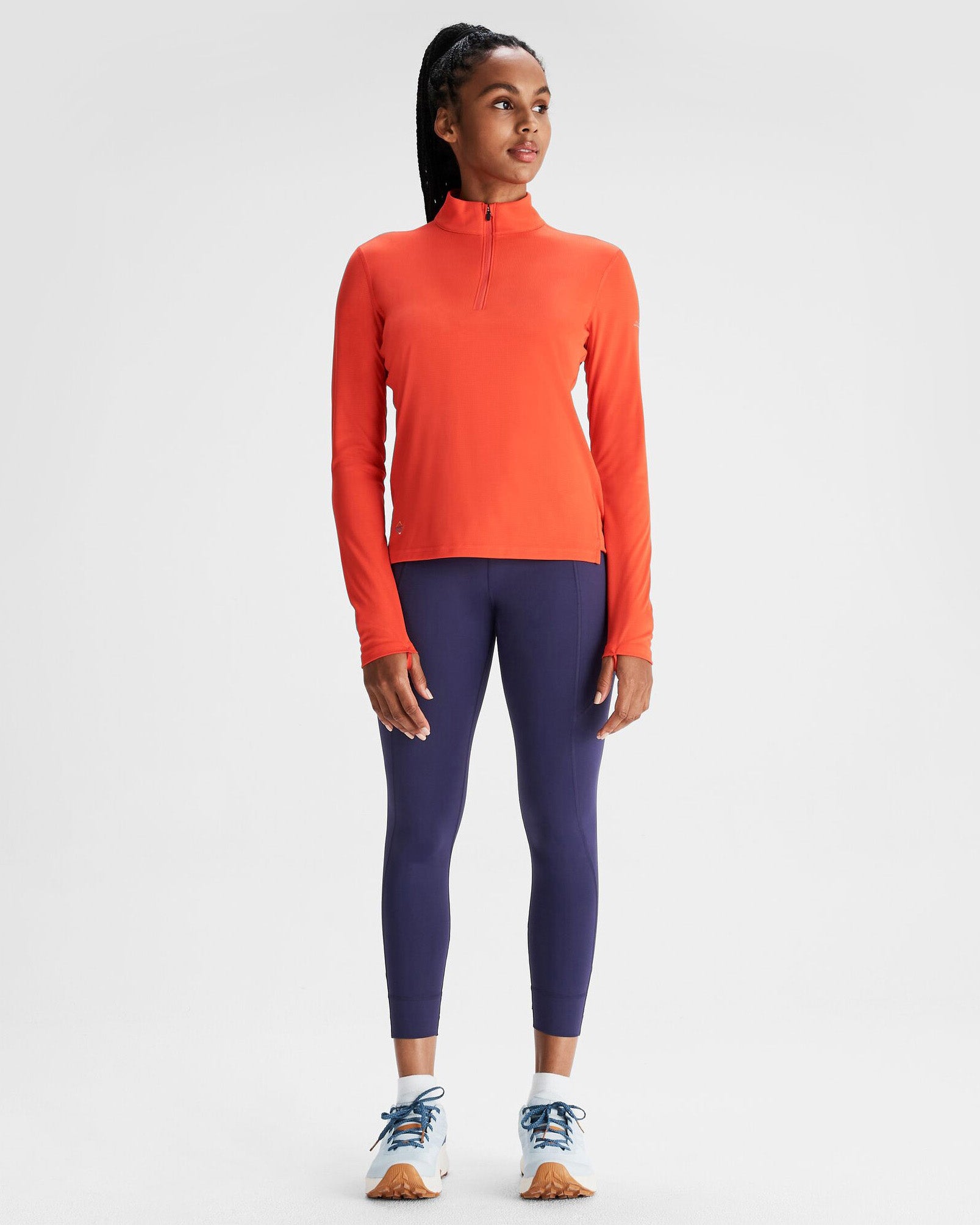 Women's Seeker Quarter Zip Fleece Pullover - Soft & Warm Hut Orange Outdoor Hiking Top for Fall & Winter Adventures