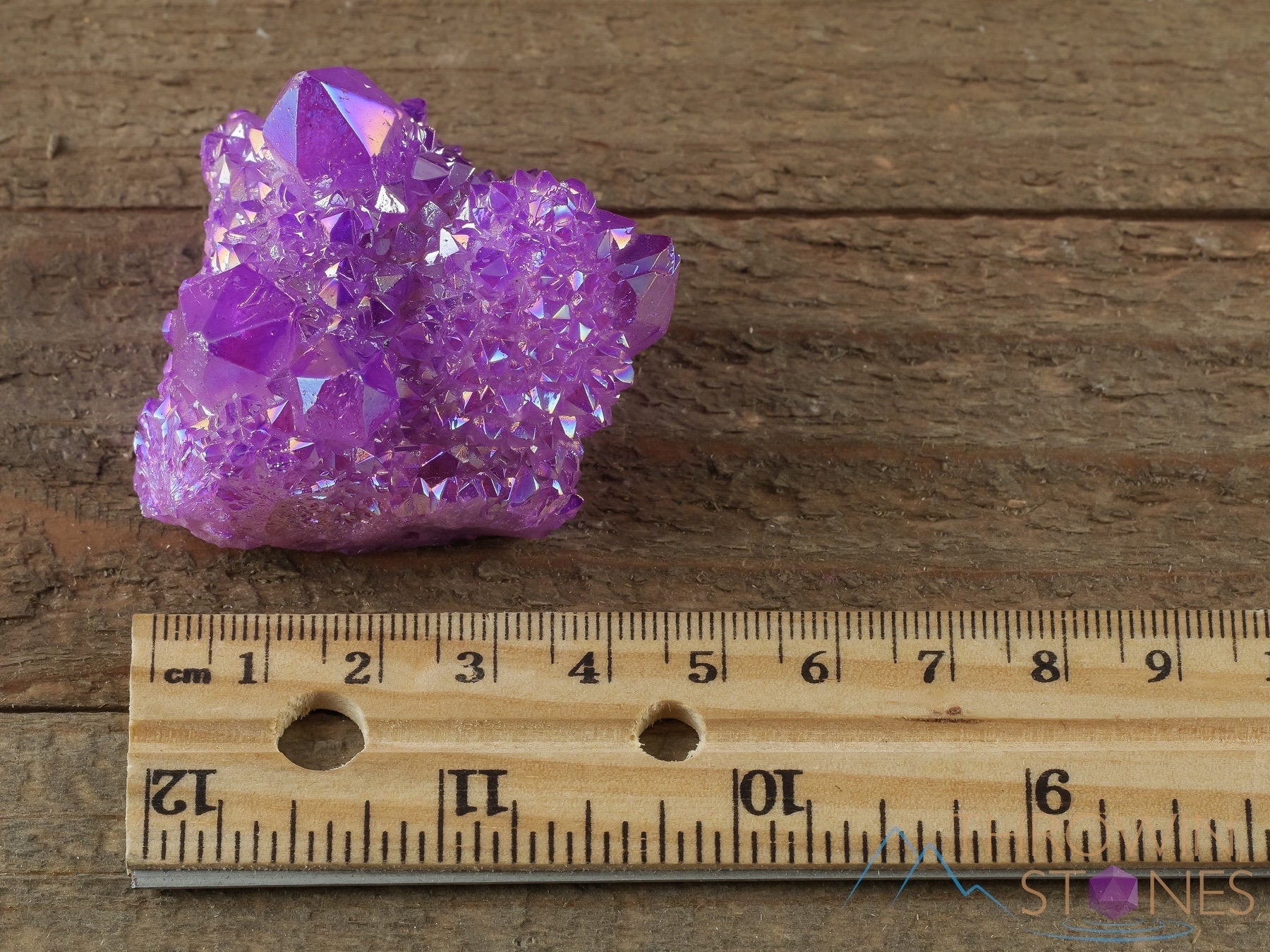 Rainbow Aura Quartz Crystal Cluster - Natural Ruby Pink Spirit Quartz for Home Decor, Meditation & Healing | Metaphysical Crystal Gift R0543