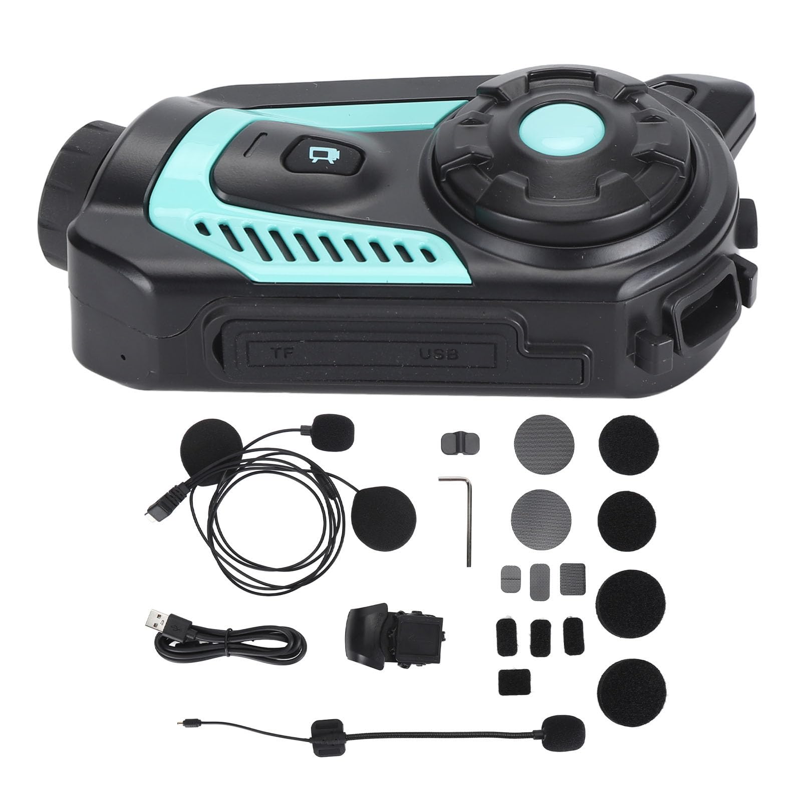 Ciciglow 2K Motorcycle Helmet Dash Cam with Bluetooth Headset & WiFi 6 Intercom - Motorcycle Communication System for Riders - Perfect for Adventure Riding, Commuting, and Group Tours