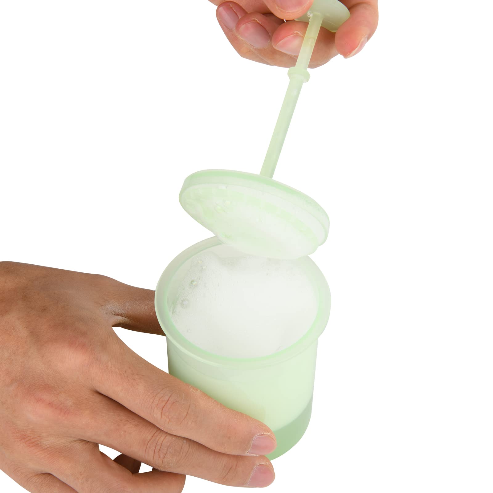 Beautyflier 2 Pack Facial Cleanser Foam Cup - Skin Care Bubble Maker for Deep Cleansing | Green & Pink Portable Foam Maker | Perfect for Travel, Spa & Daily Skincare Routine