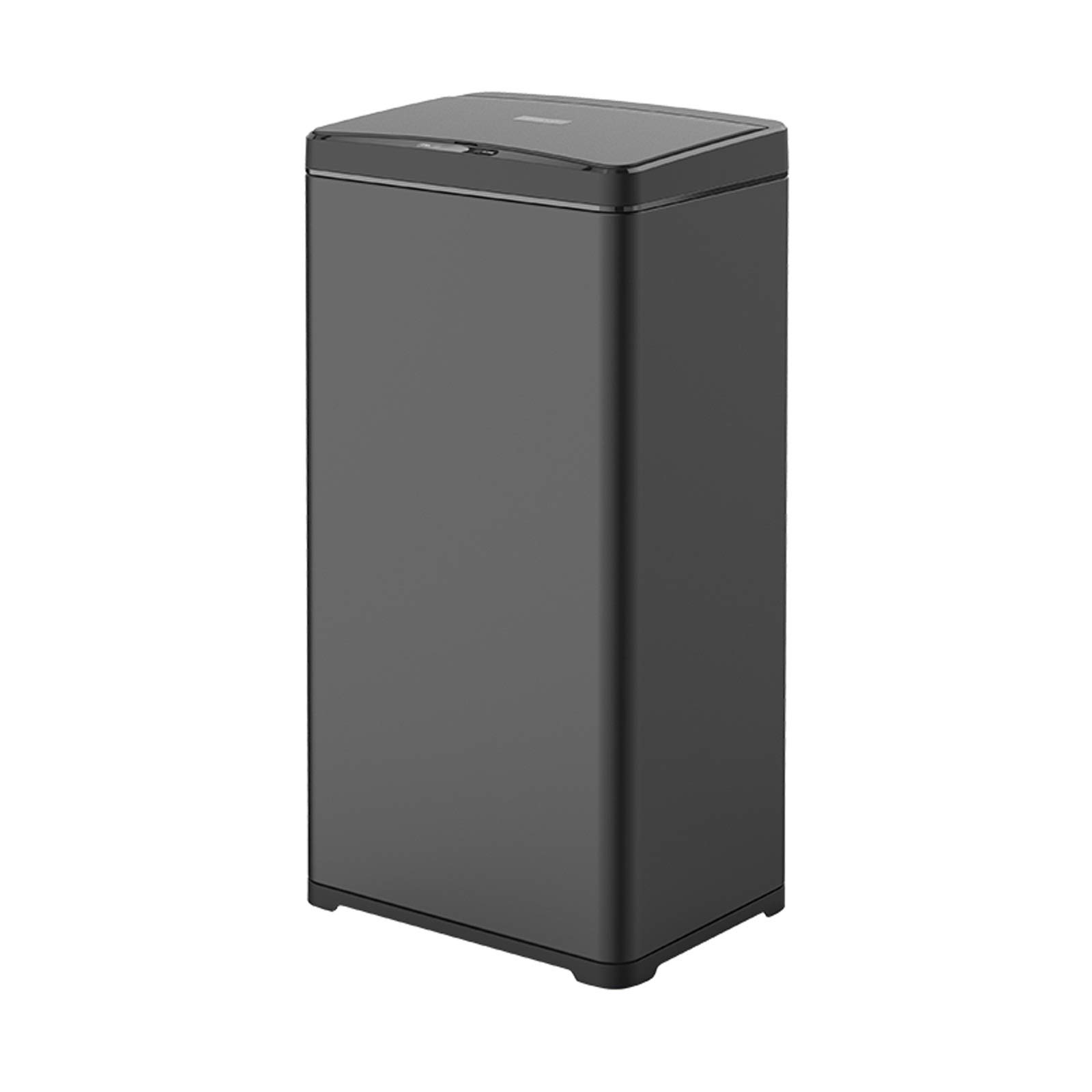 YIFEI 13 Gallon Smart Sensor Trash Can - Stainless Steel Automatic Garbage Bin with Lid, Battery Powered (Batteries Not Included) - Touchless Kitchen & Office Waste Bin - Black