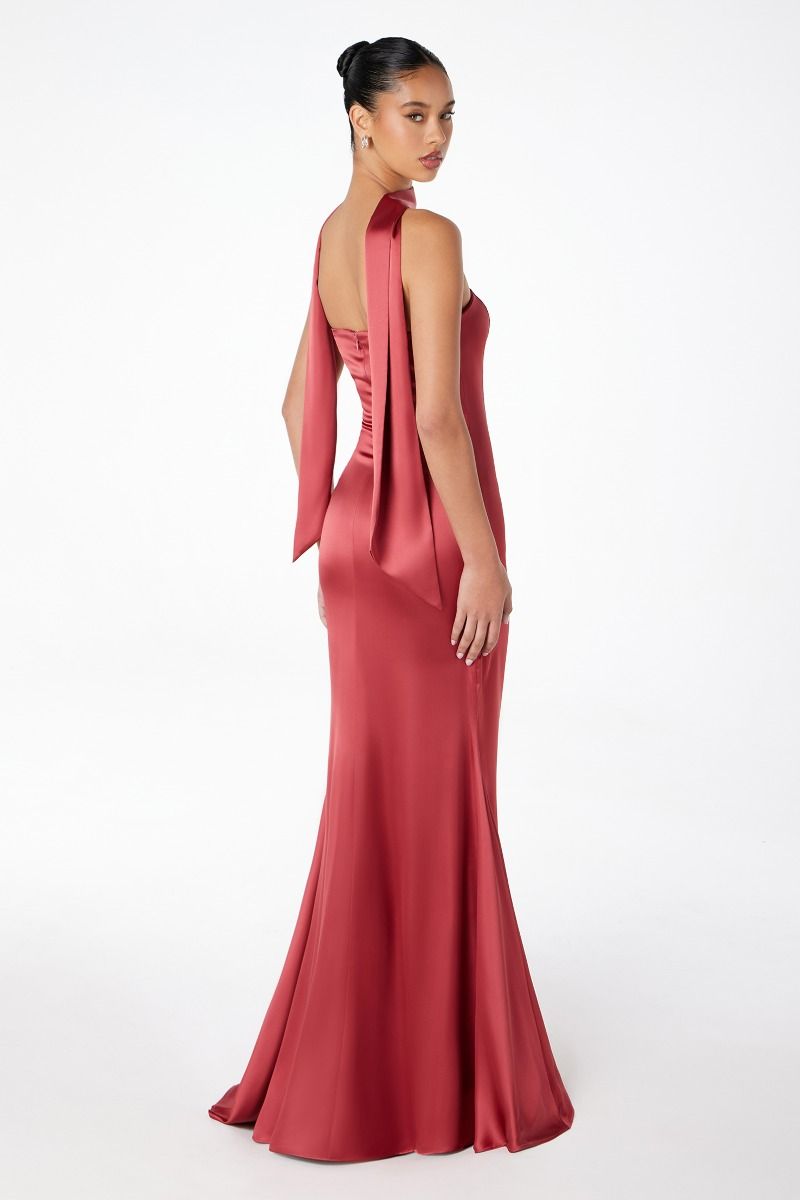 Brynn Maxi Dress - Strapless Fitted Satin Formal Gown for Women | Perfect for Weddings, Prom, Evening Parties & Special Occasions