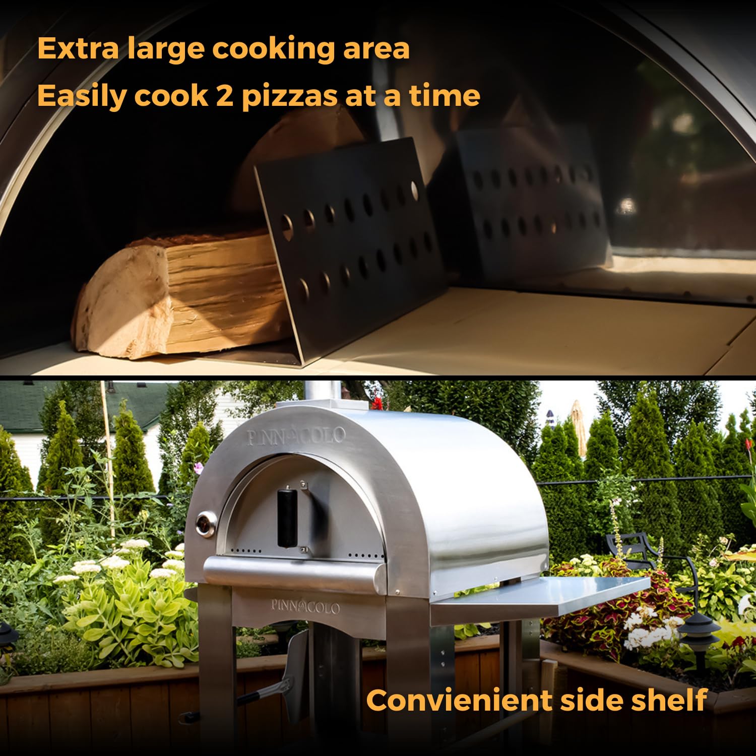 Premium Wood-Fired Pizza Oven Kit with Double-Wall Insulation & Cordierite Stone - Heavy Duty Stainless Steel Outdoor Pizza Maker with 9 Professional Accessories - Perfect for Backyard, Patio, and Camping Pizza Parties