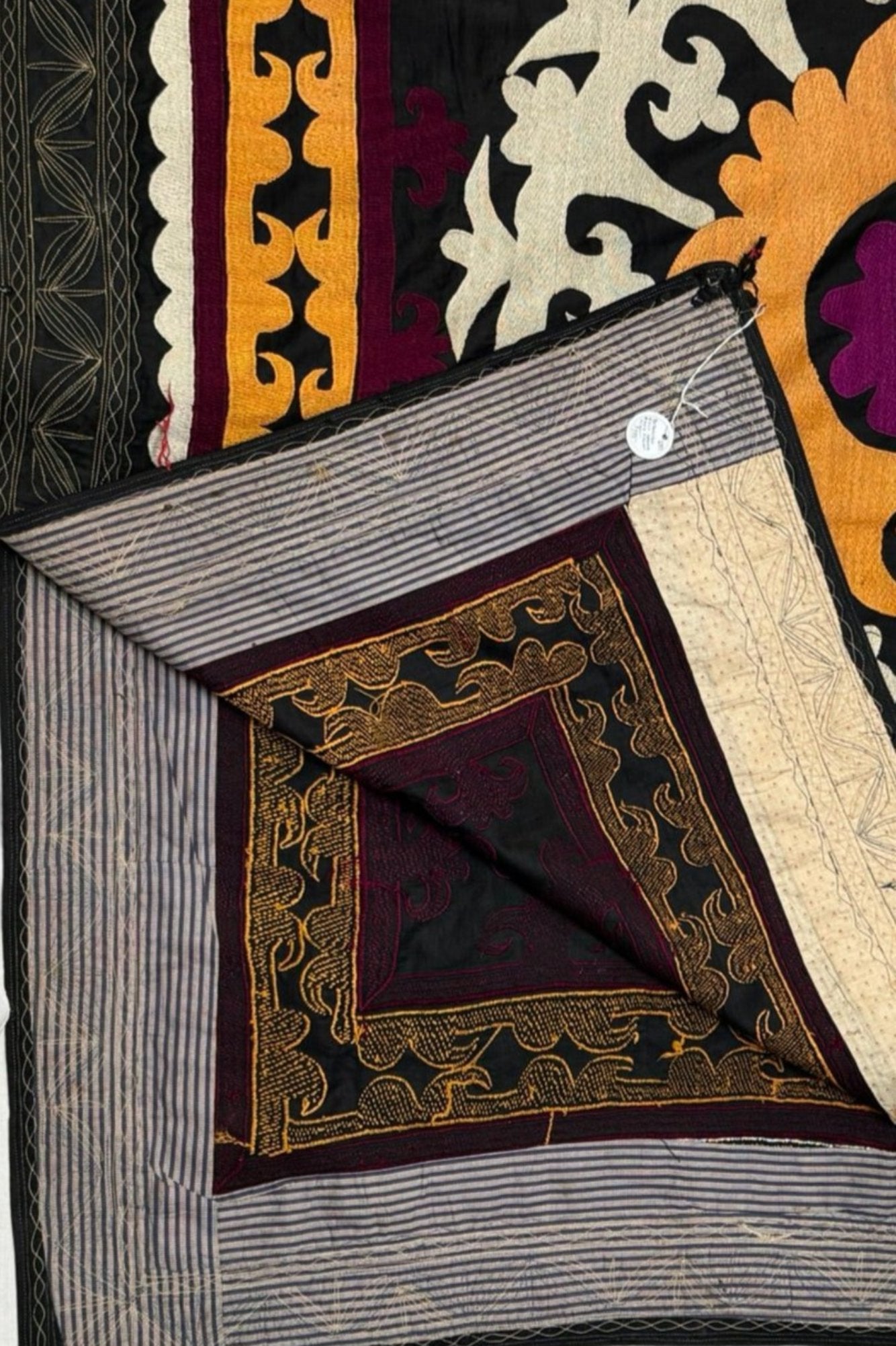 Handmade Embroidered Suzani Quilted Bedspread – Traditional Boho Chic Home Decor for Bedroom & Living Room