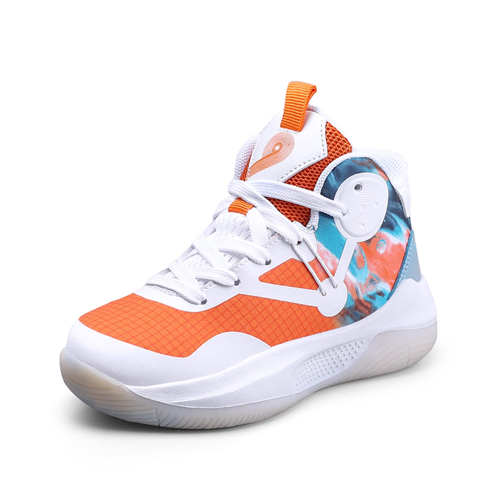 **DeoGinus Kids Basketball Shoes - Air Cushion Sneakers for Boys & Girls, Mid Top School Training Shoes, Non-Slip Outdoor Sports Shoes, Comfortable Running Shoes for Little & Big Kids - Perfect for School, Play & Sports**