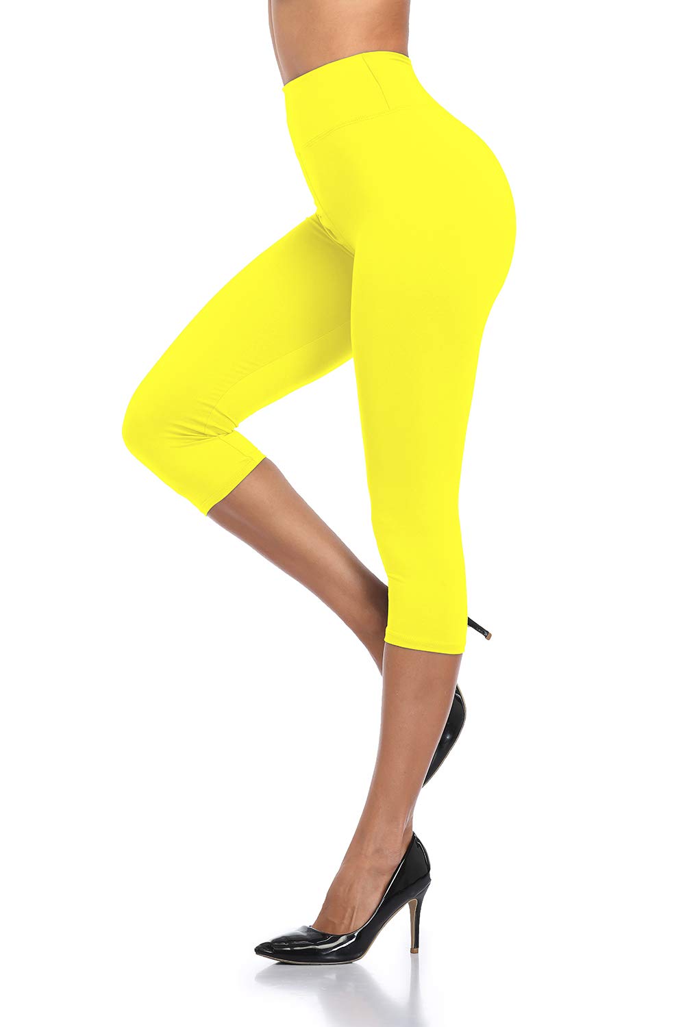 Women's High Waisted Capri Leggings - Plus Size Tummy Control Yoga Pants for Workout, Jogging & Lounge Wear | Stretchy Comfortable Activewear for Gym, Running & Everyday Use
