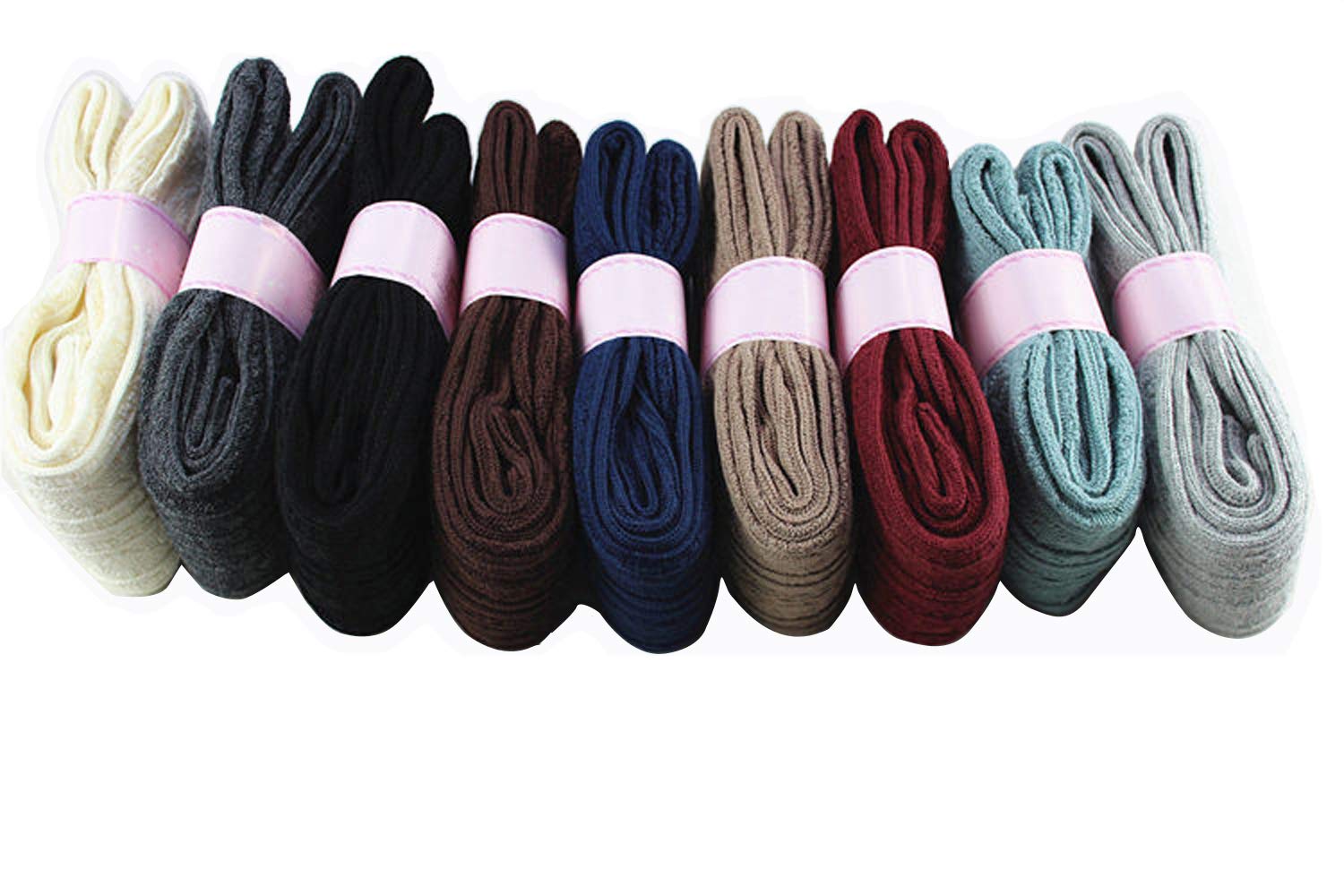 Women's Extra Long Thigh High Socks - 9 Pairs for Winter & Boots