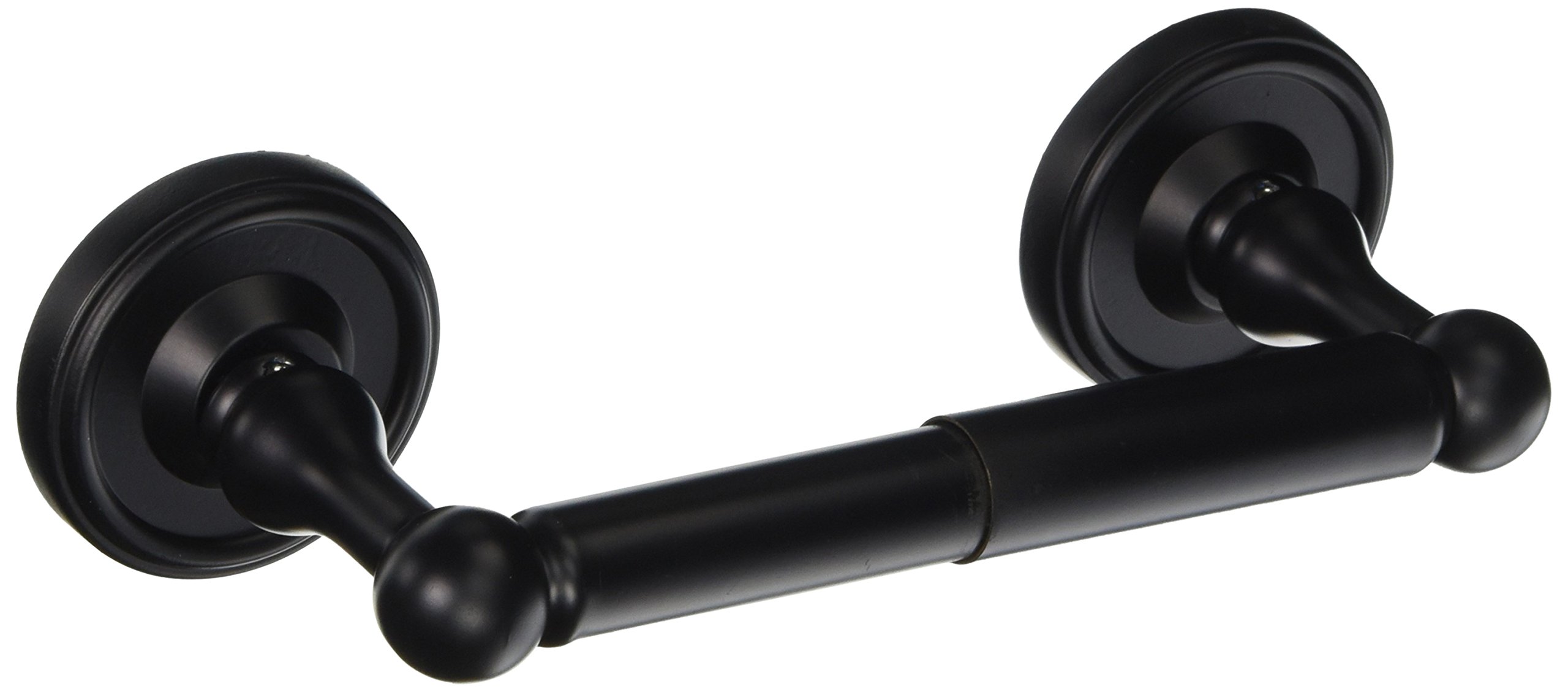 Rusticware 8208BLK Black Metal Wall Mounted Toilet Paper Holder - Bathroom Tissue Roll Dispenser for Home, RV & Office Use