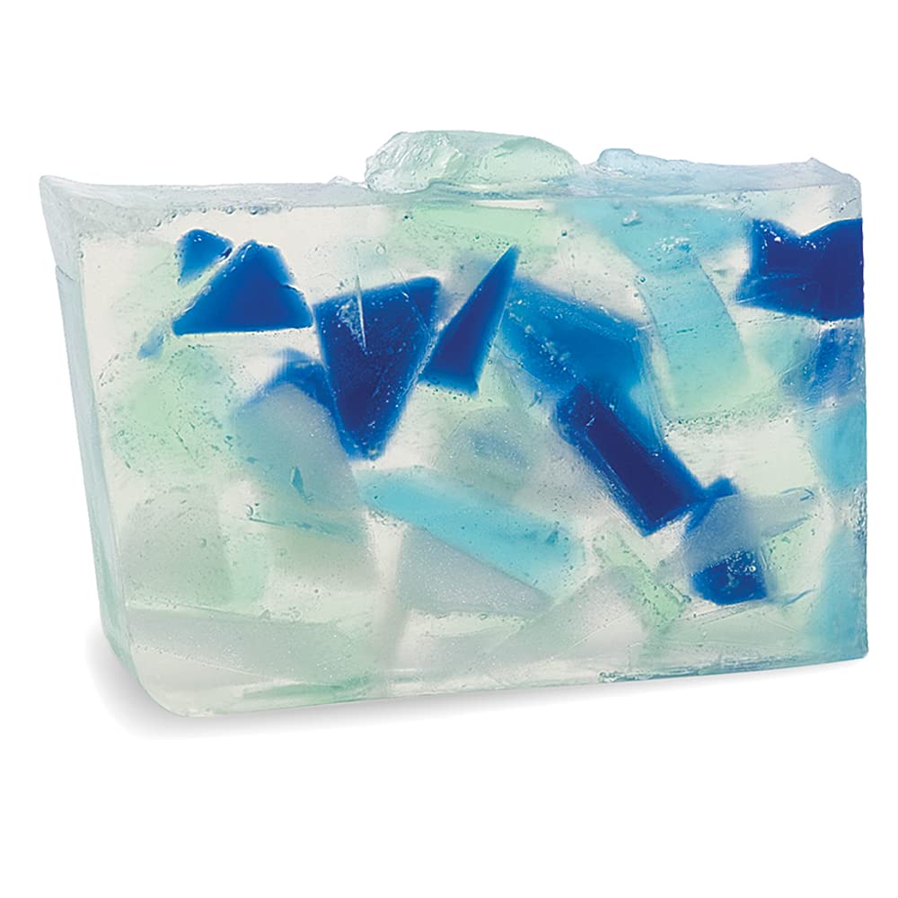 Primal Elements Bar Soap - Beach Glass Scent, 5.8 oz, Natural Handmade Soap for Men & Women, Moisturizing & Exfoliating, Perfect for Shower, Bath & Gift Giving