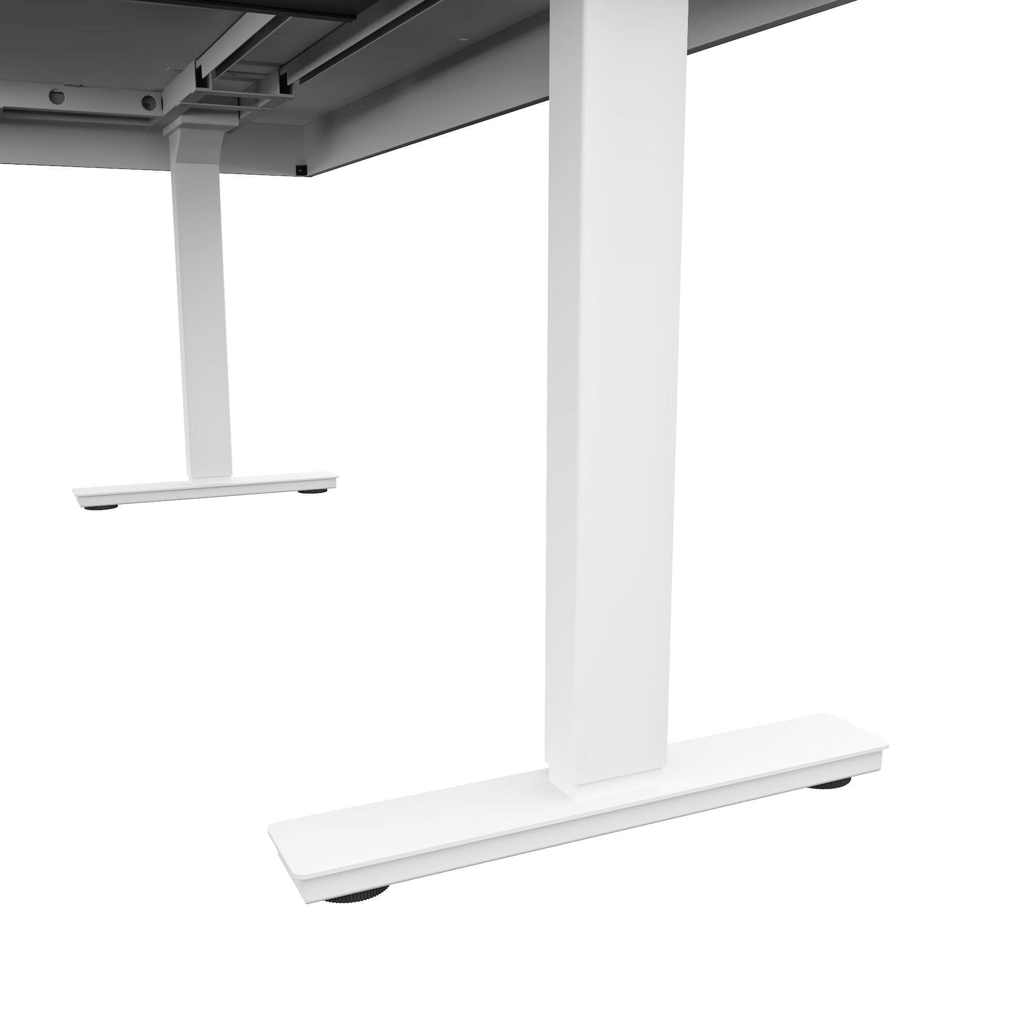 Premium L-Shaped Standing Desk - Adjustable Height Ergonomic Home Office Desk (2 Color Options) for Work from Home & Gaming Setup