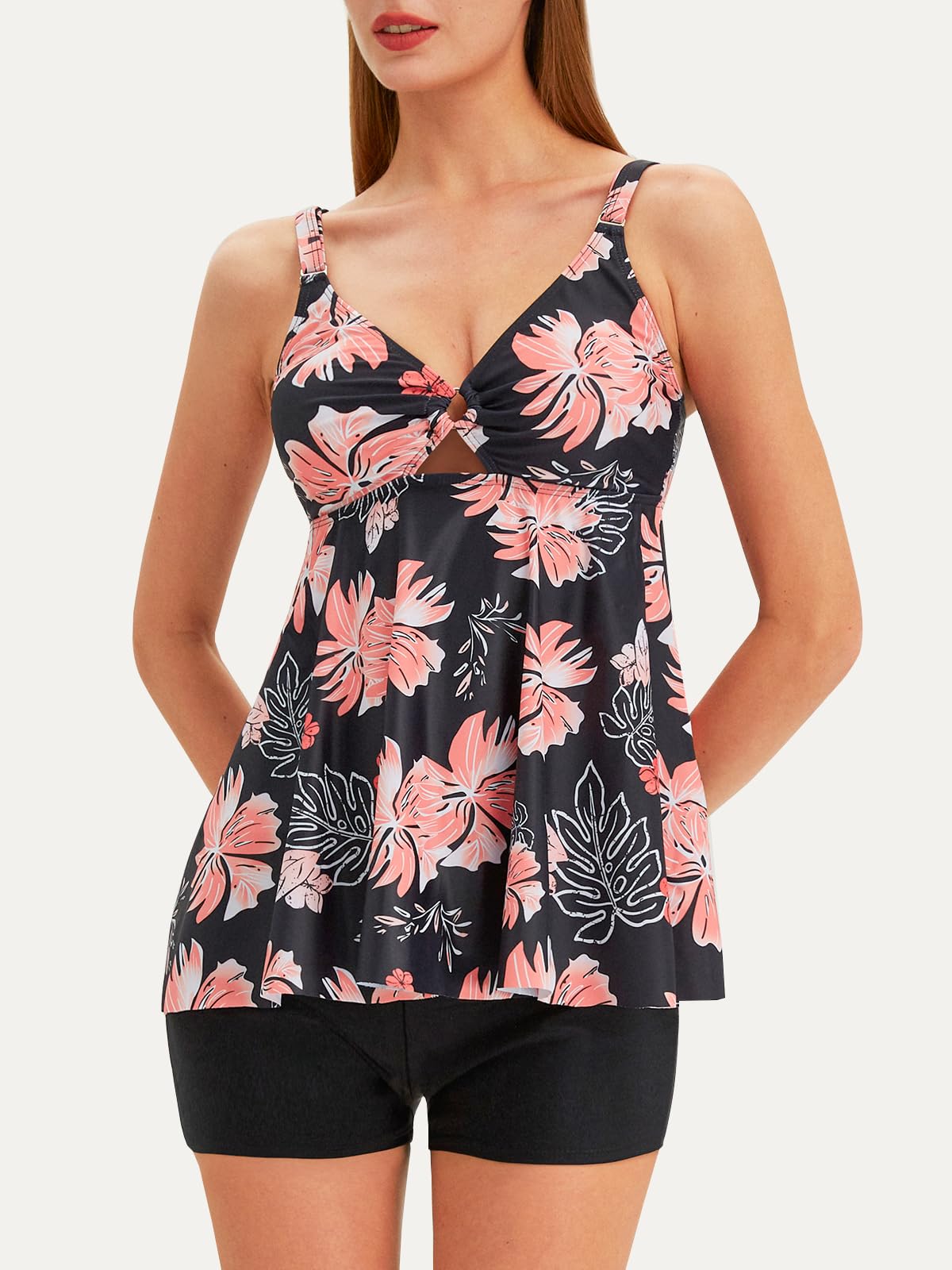 Women's Tummy Control Tankini Swimsuits with Boyshorts - Beach & Pool Wear