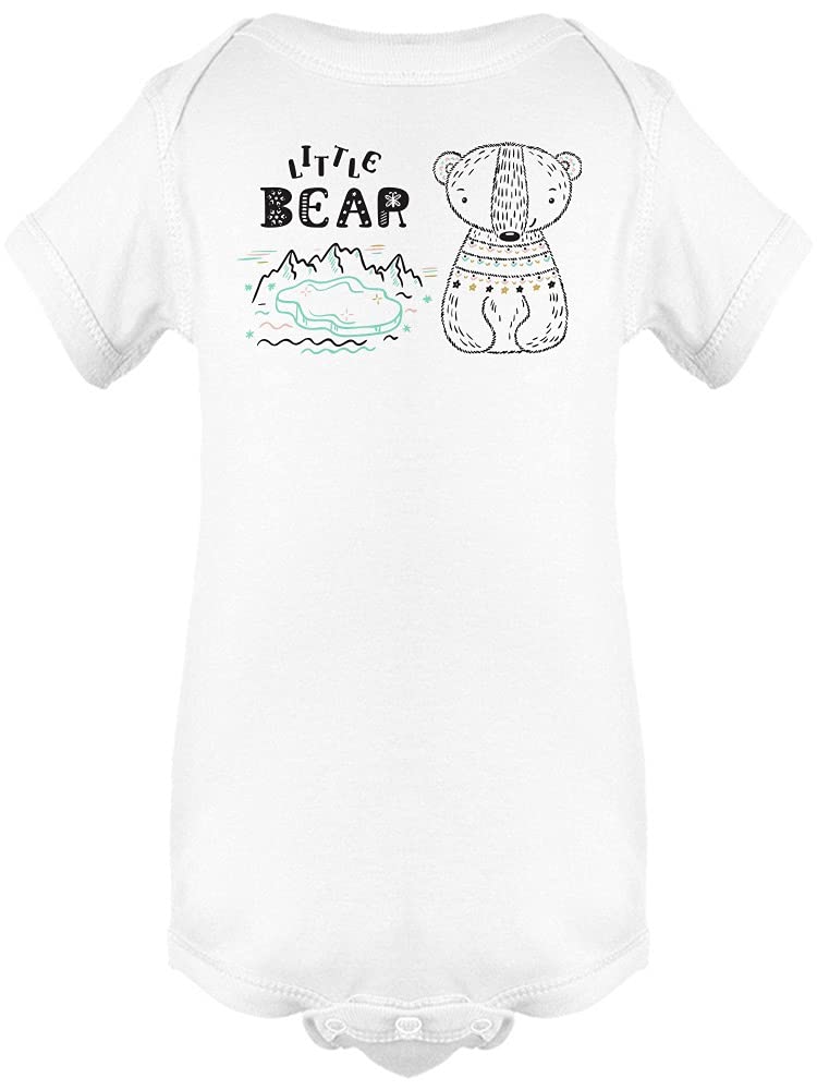 Little Bear On Polar Landscape Bodysuit - Adorable Baby Bear Print Onesie for Newborns & Infants | Perfect for Winter Outfits, Photo Shoots & Nursery Wear