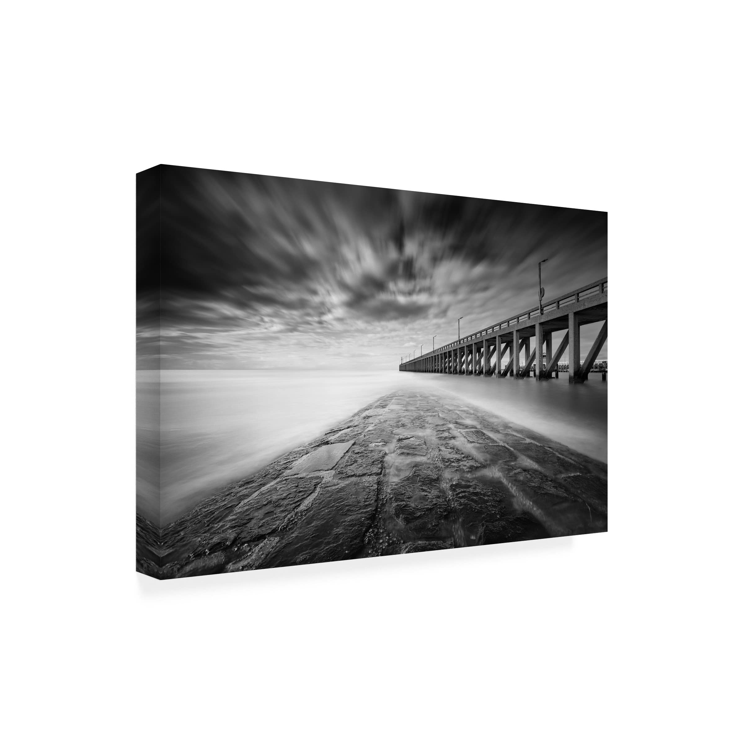 Trademark Fine Art 'Drifting' Canvas Wall Art by Christophe Staelens - Modern Abstract Painting for Living Room, Bedroom & Office Decor