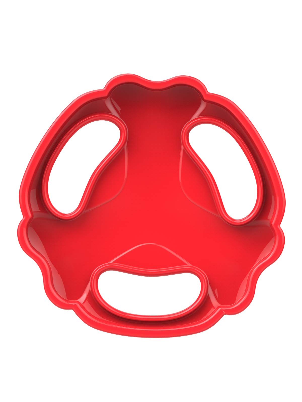 GiGwi Flying Tug Dog Toy - Durable Interactive Frisbee & Rubber Chew Toy for Medium & Large Dogs - Perfect for Fetch, Tug-of-War & Outdoor Play (Red)