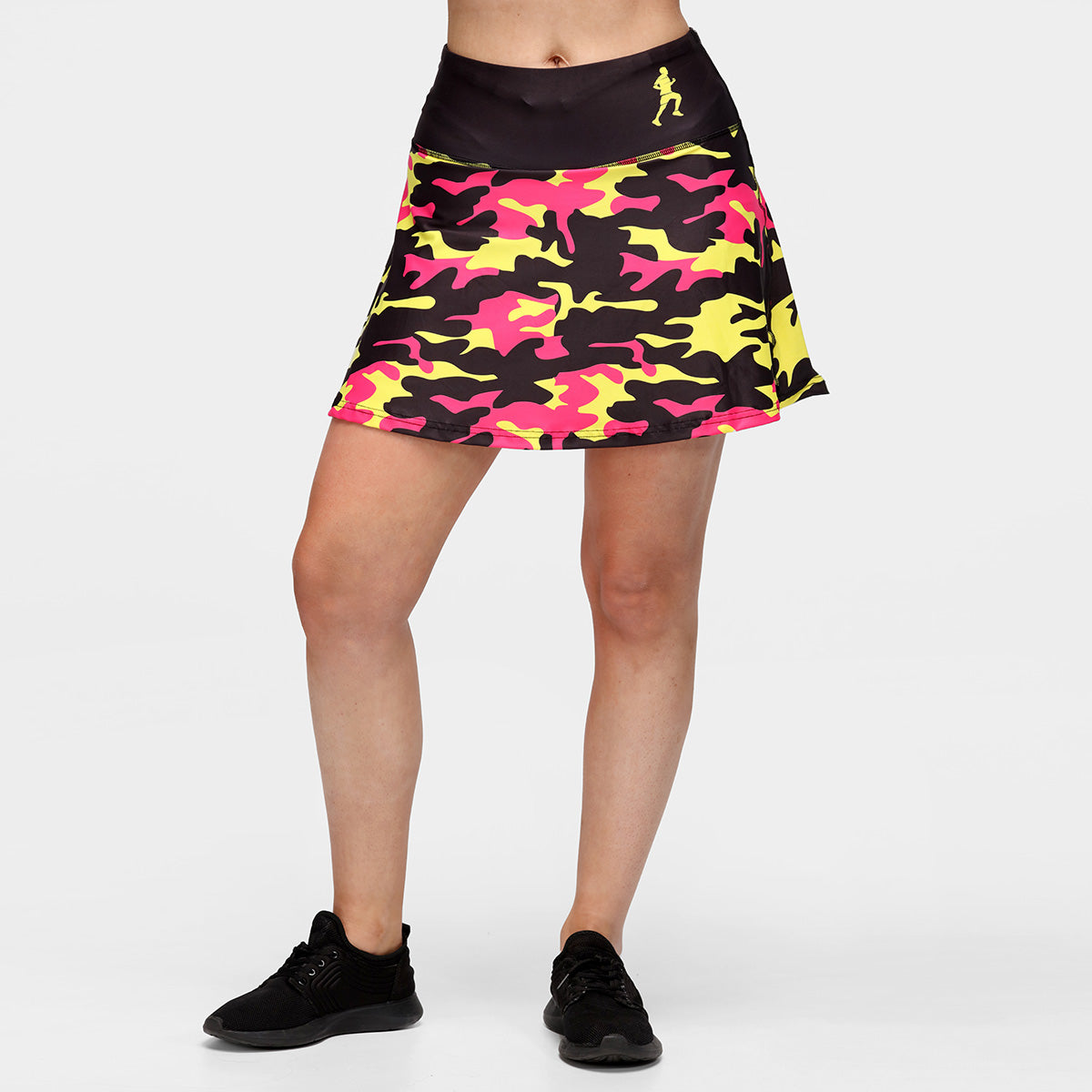 LLHM Landmarks Camo Skort - Women's Athletic Skirt Shorts Hybrid for Running, Tennis & Hiking | Comfortable Stretch Fabric | Outdoor & Gym Wear