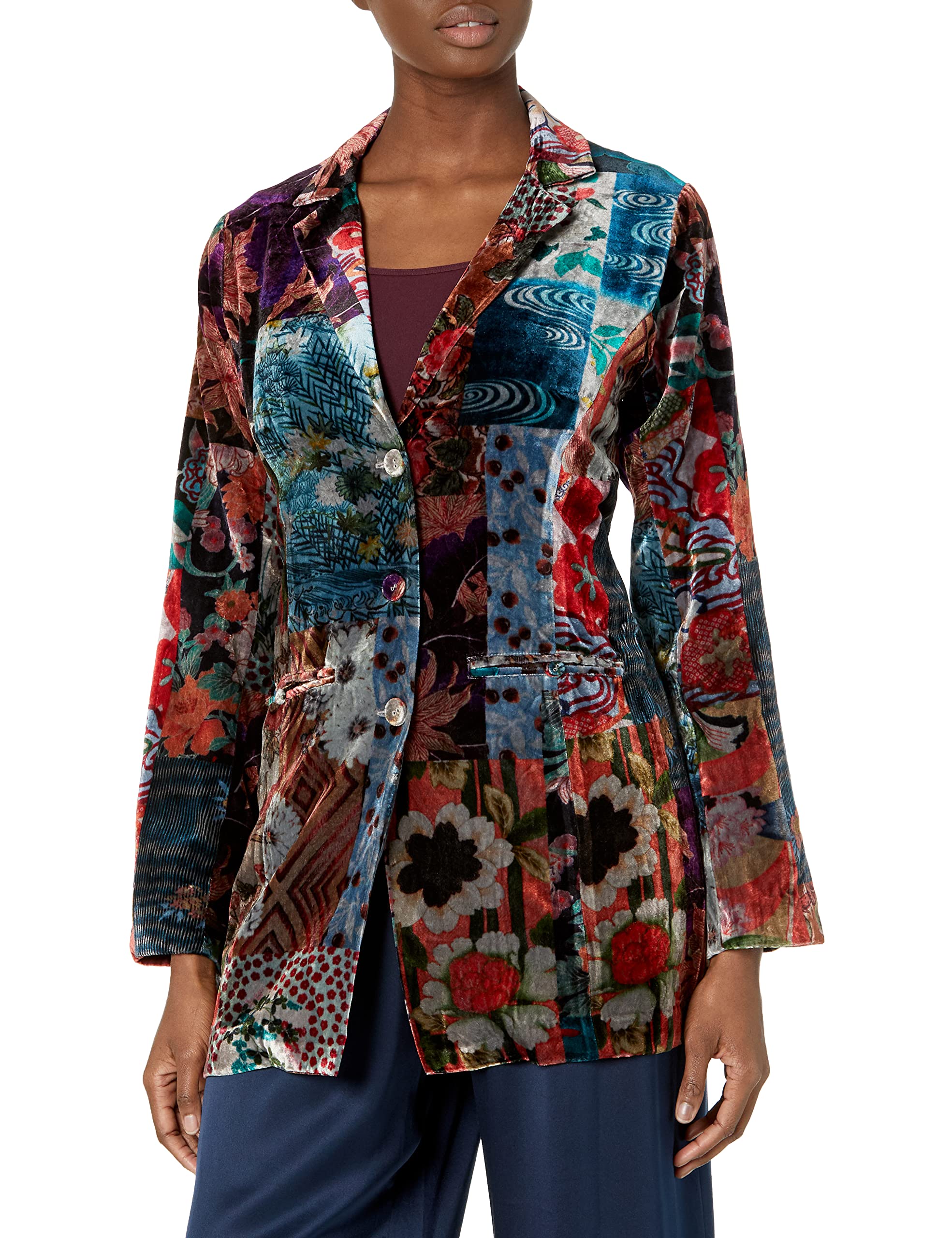 Johnny Was Women's Long Sleeve Blazer Jacket - Elegant Office Wear & Casual Outfit for Work, Business Meetings & Special Occasions