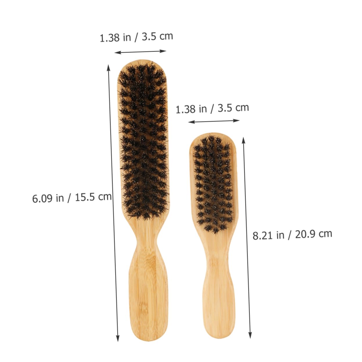 Beavorty 2-Pack Beard Brush & Comb Set for Men - Boar Bristle Beard Brush, Mustache Comb, Eyebrow Grooming Kit - Perfect for Beard Trimming, Styling & Dust Removal - Ideal Gift for Men's Grooming Routine, Travel & Daily Use
