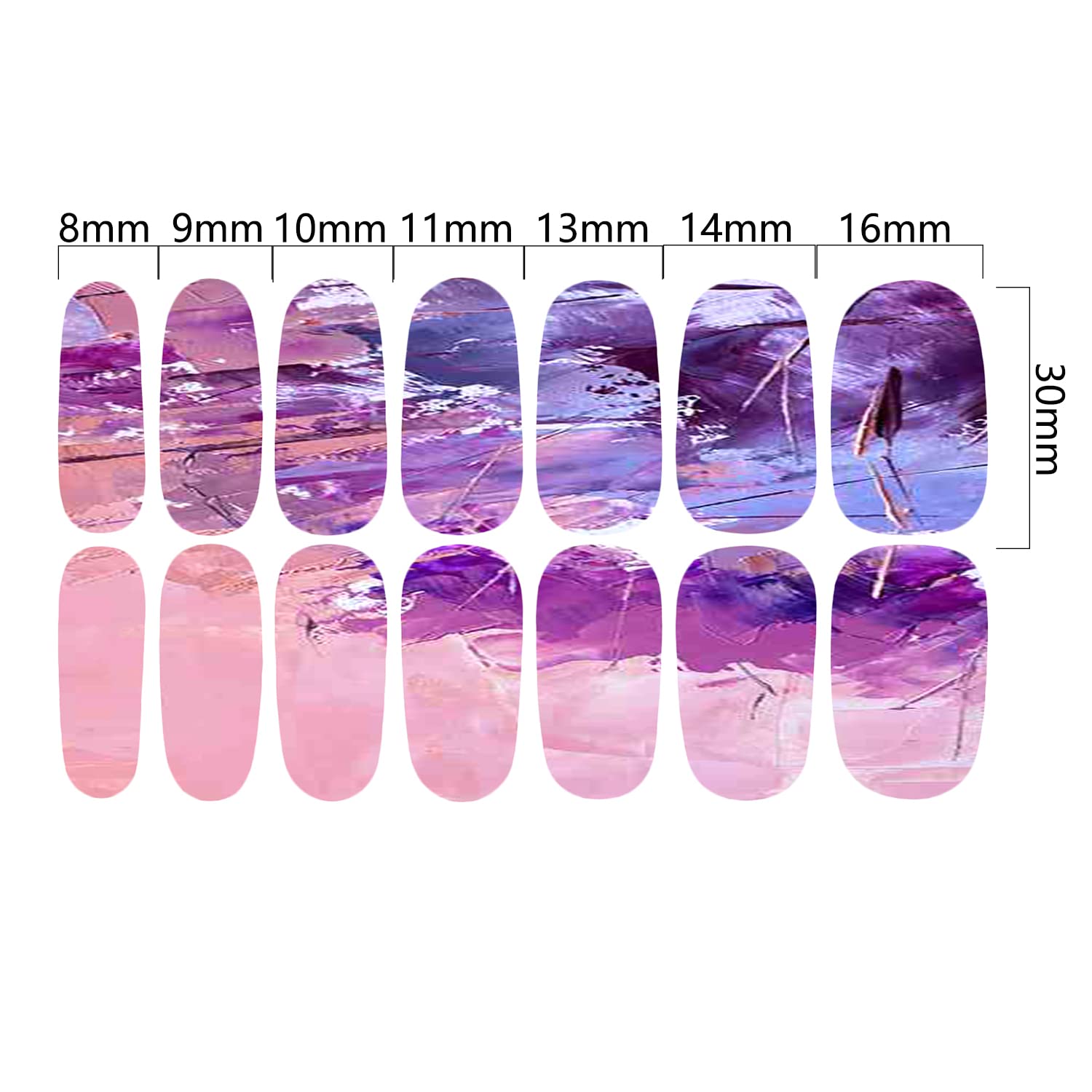 WOKOTO 12 Sheets Blooming Gradient Nail Polish Strips | Waterproof Nail Art Wraps & Colorful Marble Gel Nail Stickers for Women & Girls | DIY Manicure at Home, Parties & Special Occasions