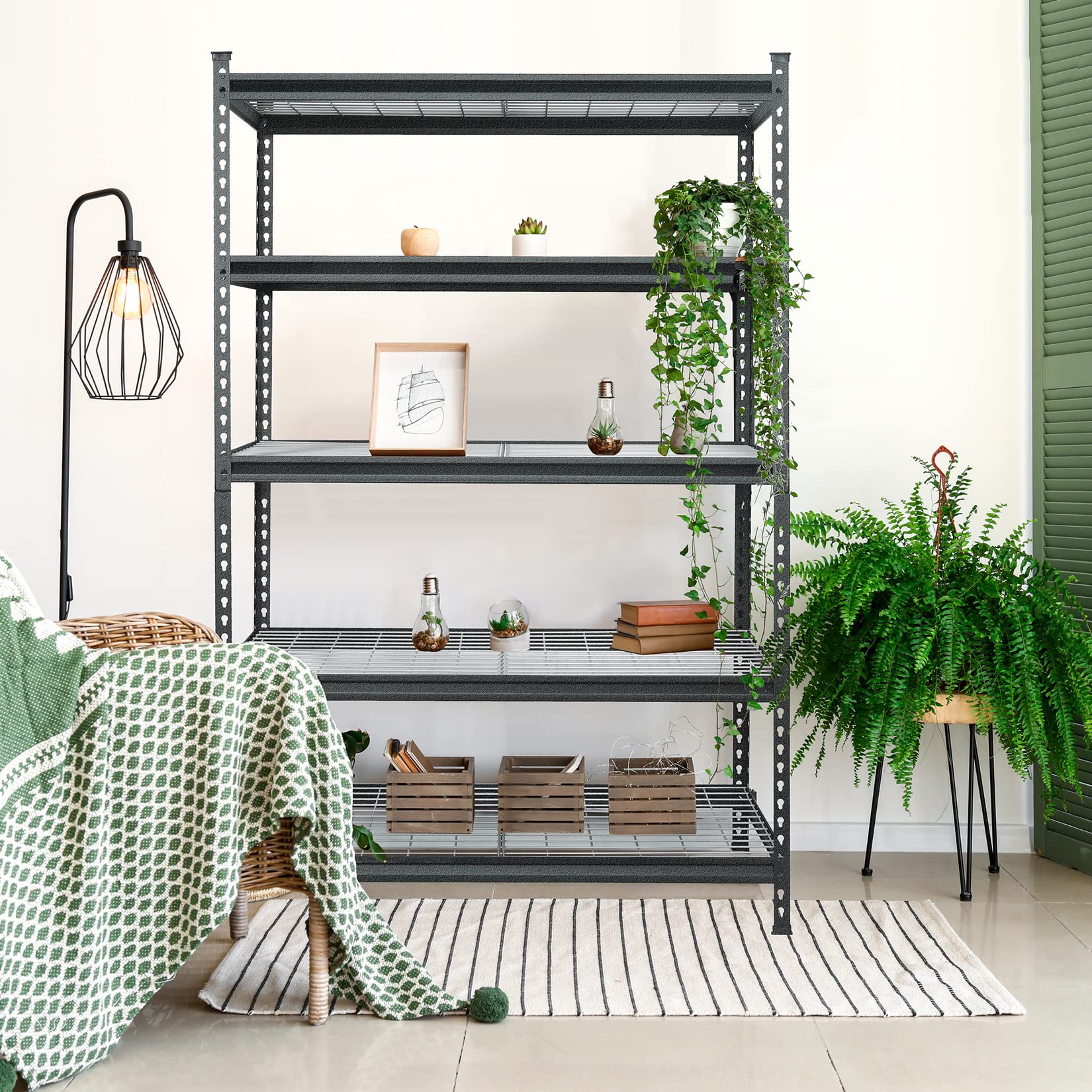 WORKPRO 5-Tier Heavy Duty Metal Storage Shelving Unit, 48