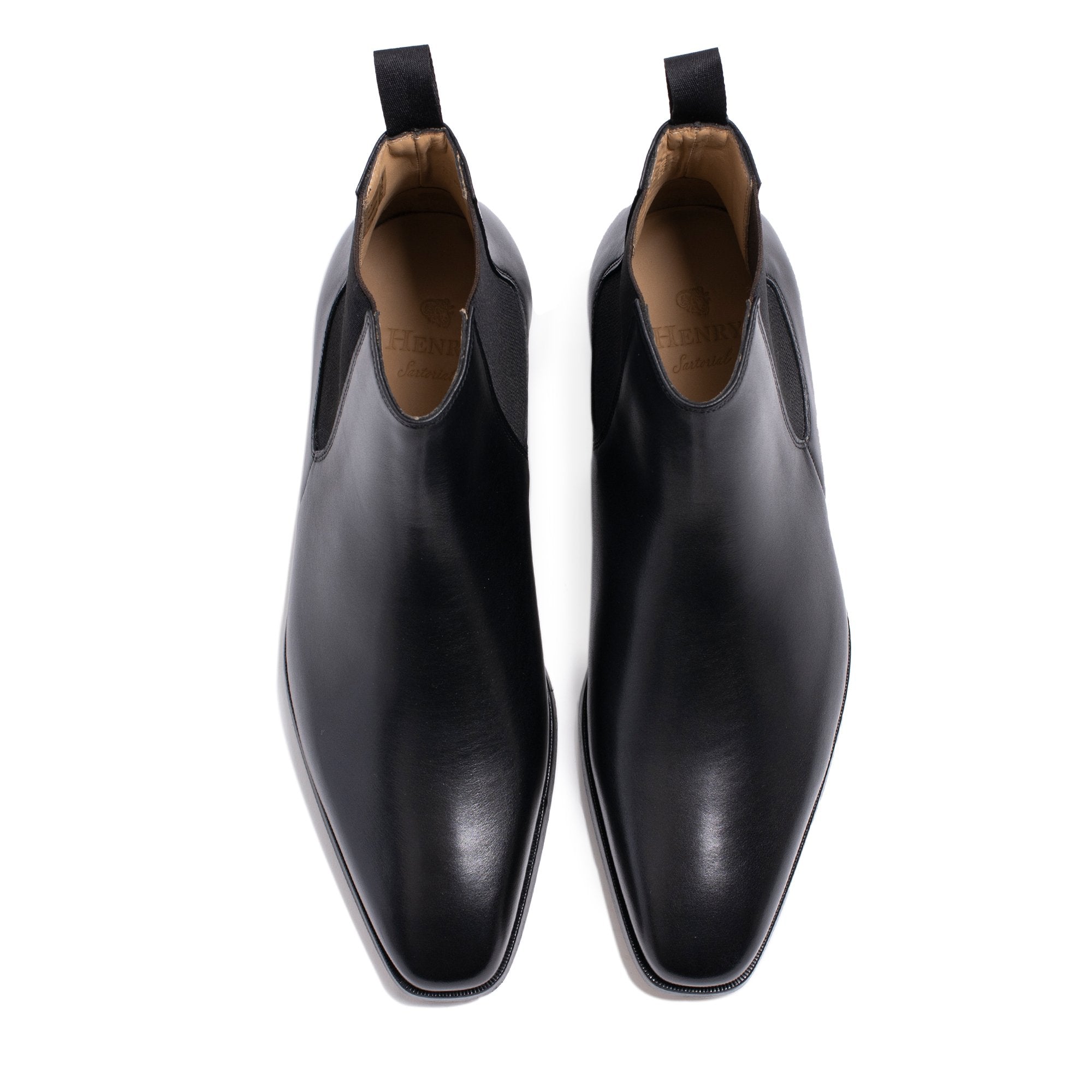 HENRY SARTORIAL Marcus Chelsea Boots for Men - Black Leather Ankle Boots | Stylish & Comfortable Dress Shoes for Casual & Formal Wear