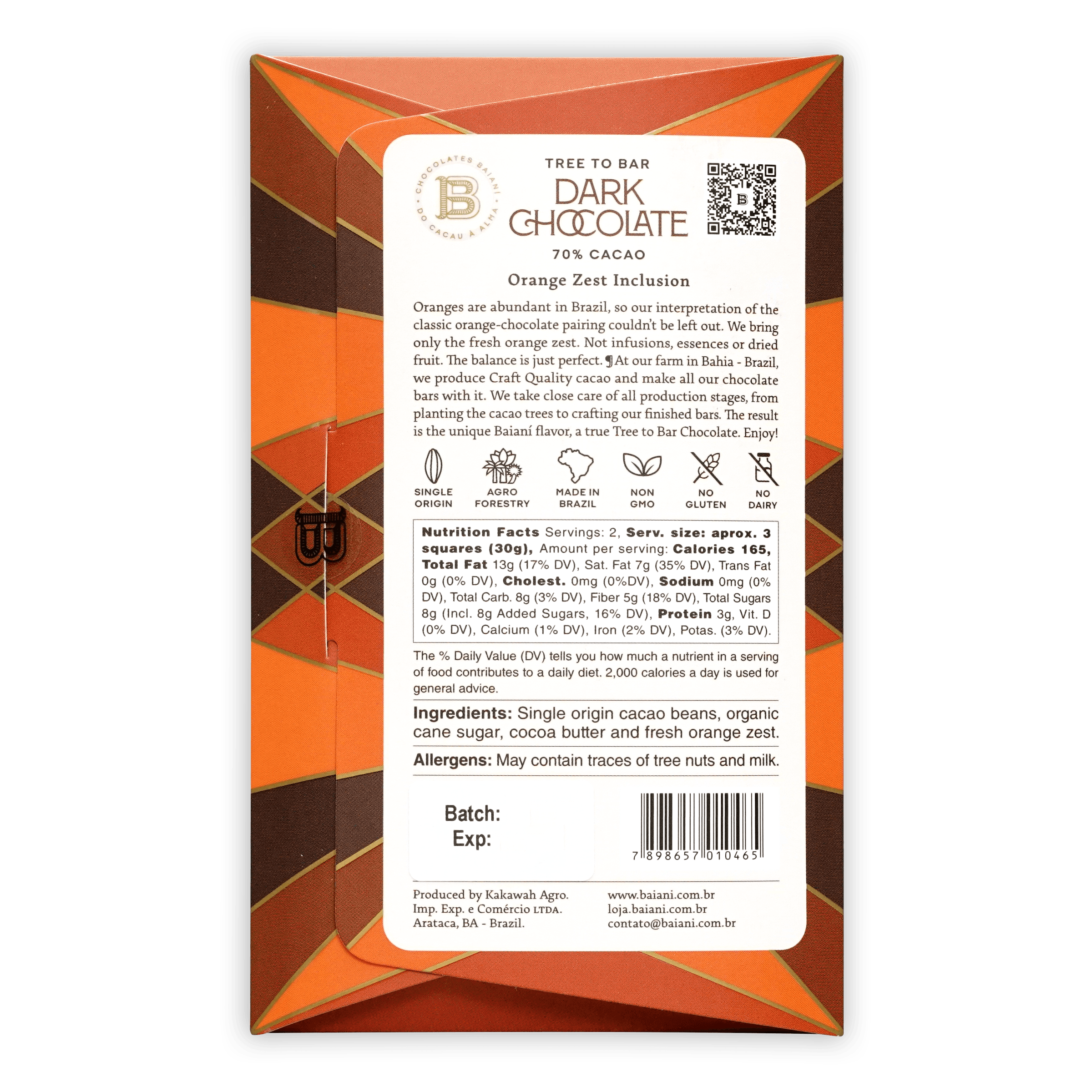 Baiani Inclusion Chocolate Bundle (5 Bars) - Premium Gourmet Chocolate for Gifting, Parties & Desserts
