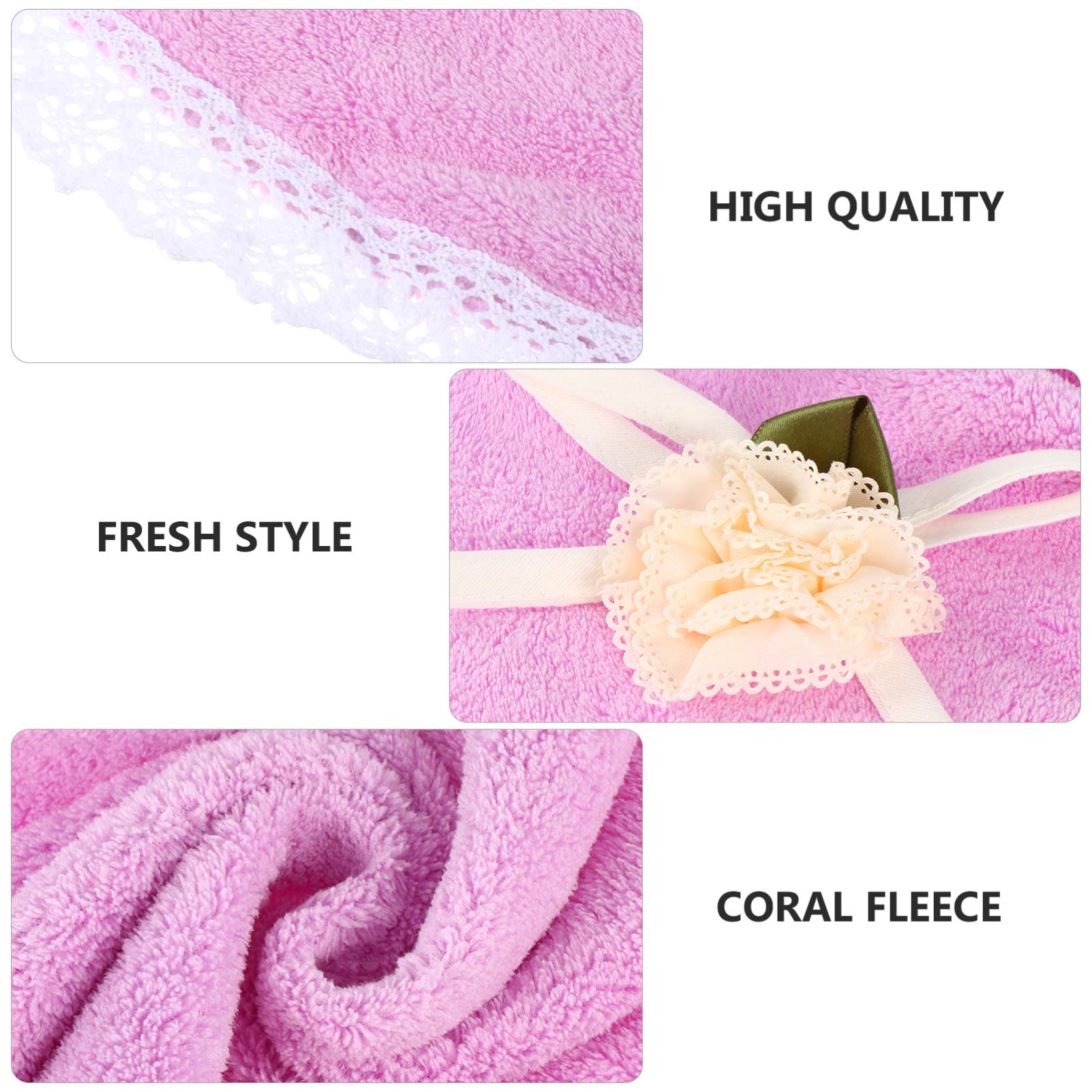 **CALLARON Quick Dry Hanging Hand Towel - Super Absorbent Microfiber Coral Fleece Towel for Kitchen, Bathroom & Bedroom - Soft & Fast Drying - Ideal for Baby, Gym & Travel (Purple)**