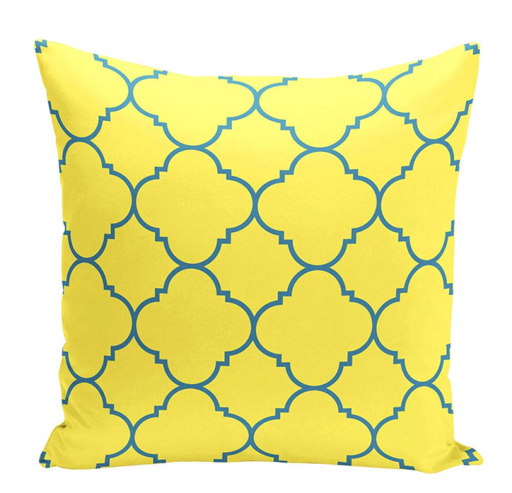 QWE Geometric Sofa Cushion - 45x45cm Modern Living Room Throw Pillow, Back Support for Sofa, Car & Nap Use