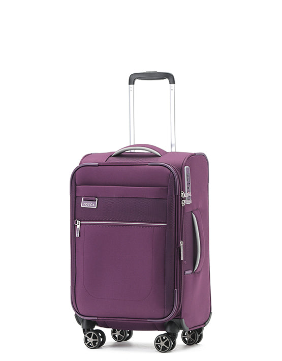 Tosca TCA720 Vega 21-Inch Small Spinner Luggage - Lightweight Carry-On Suitcase with 360° Spinner Wheels, Perfect for Business Travel & Weekend Getaways (Plum Color)