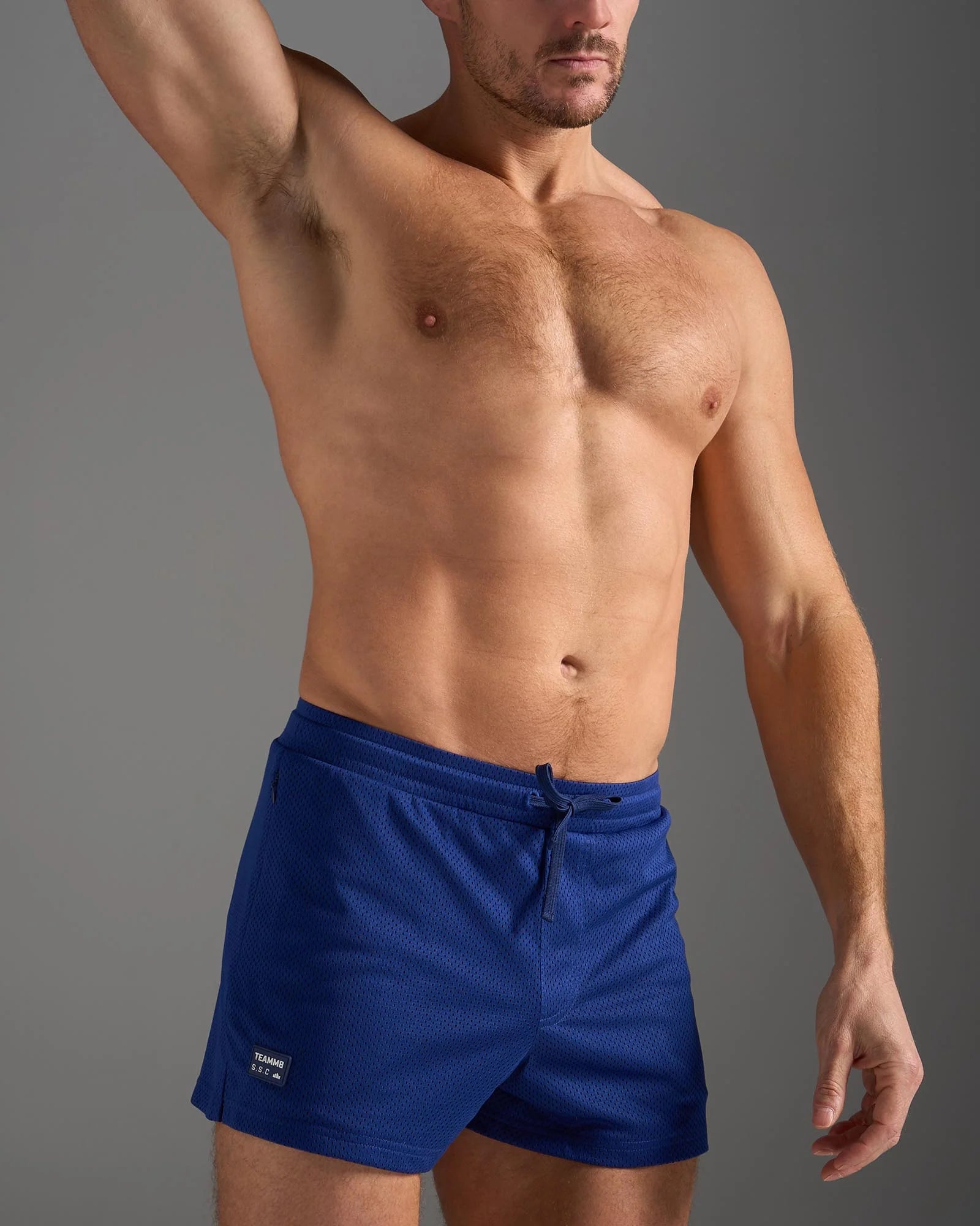 Teamm8 S.S.C 3 Mesh Shorts for Men - Breathable Athletic Running Shorts with Side Pockets - Lightweight Quick-Dry Gym Workout Shorts (Blue) - Perfect for Running, Basketball & Outdoor Sports