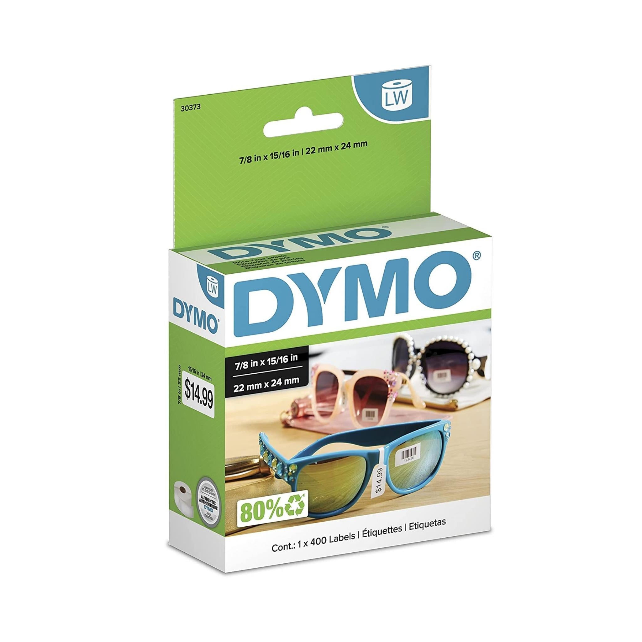 DYMO LabelWriter 15/16 x 7/8 Inch Rat Tail Style Price Tag Labels - Perfect for Retail Pricing, Inventory Management & Barcode Labeling