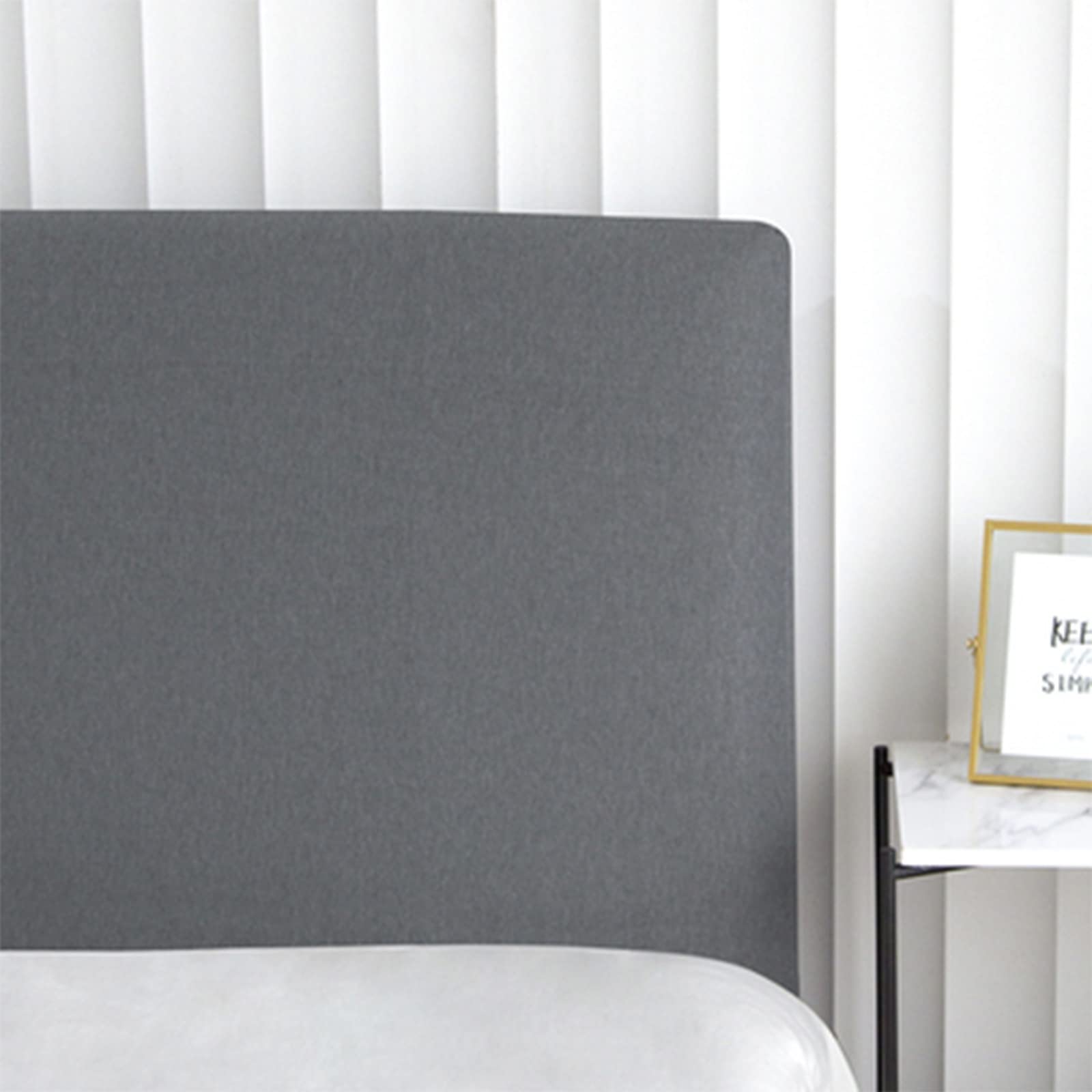 WIIN Washable Dustproof Headboard Cover Slipcover - Thick Fabric Bed Head Protector for Queen King Size Beds, Bedroom Decor (59in/1.5m, Color E) - Perfect for Home, Hotel & Airbnb Styling