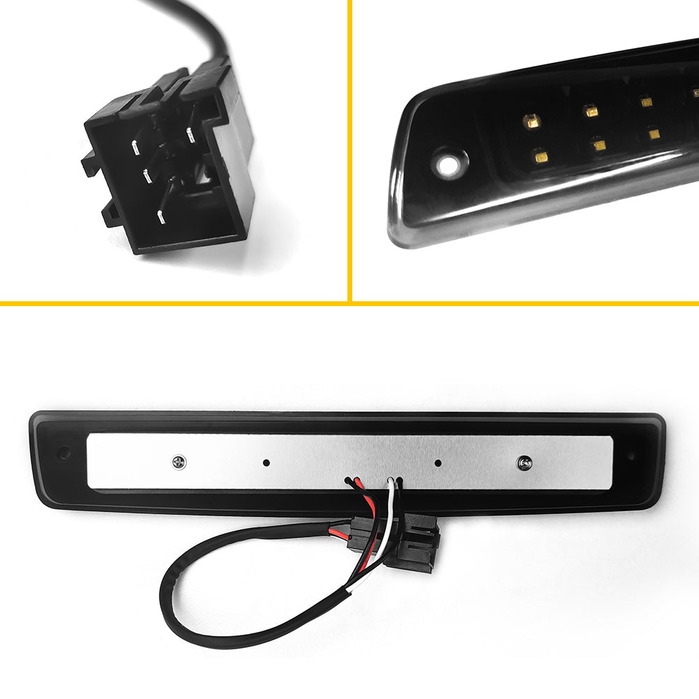 1994-2001 Dodge Ram 1500/2500/3500 LED Third Brake Light Replacement - Smoked Lens High Mount Cargo Lamp with Switchable Brake/Cargo Light Function - Perfect for Truck Bed Lighting & Nighttime Visibility