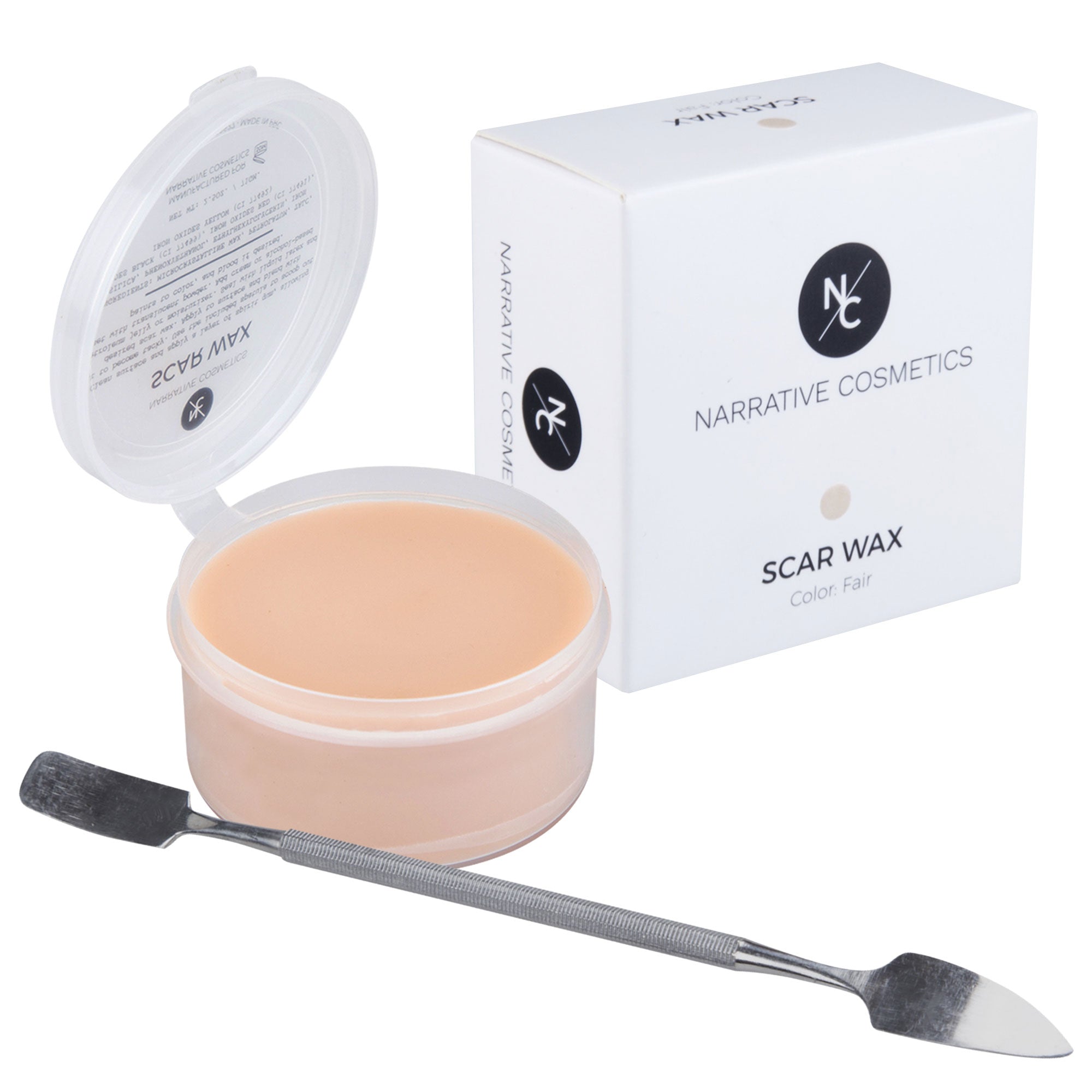 Scar Wax with Double Ended Spatula - Professional Moldable Wax for Realistic Cuts, Bruises & Special Effects Makeup - Perfect for Halloween, Cosplay & Theater Productions