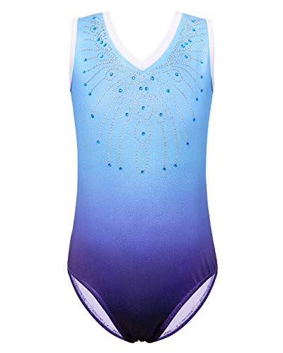 BAOHULU Girls Gymnastics Leotard - Shiny Diamond Ballet Dance Outfit for Kids - Perfect for Ballet, Gymnastics, Dance Competitions & Recitals