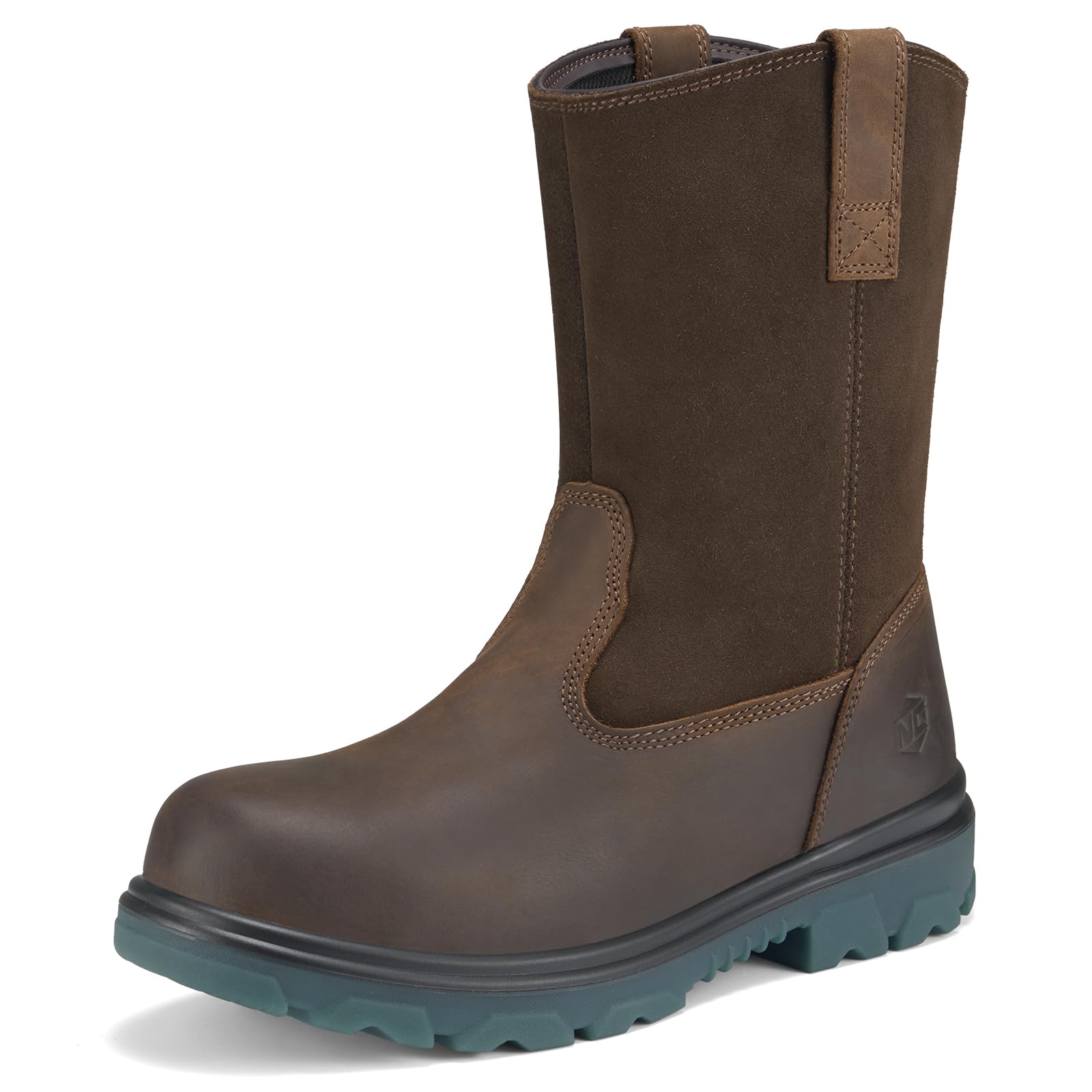 NINGO Steel Toe Work Boots for Men & Women - Waterproof Safety Boots with Full Grain Leather, Oil & Slip Resistant, High Rebound TPU SR Outsole - Ideal for Construction, Farming, Warehouse & Outdoor Work